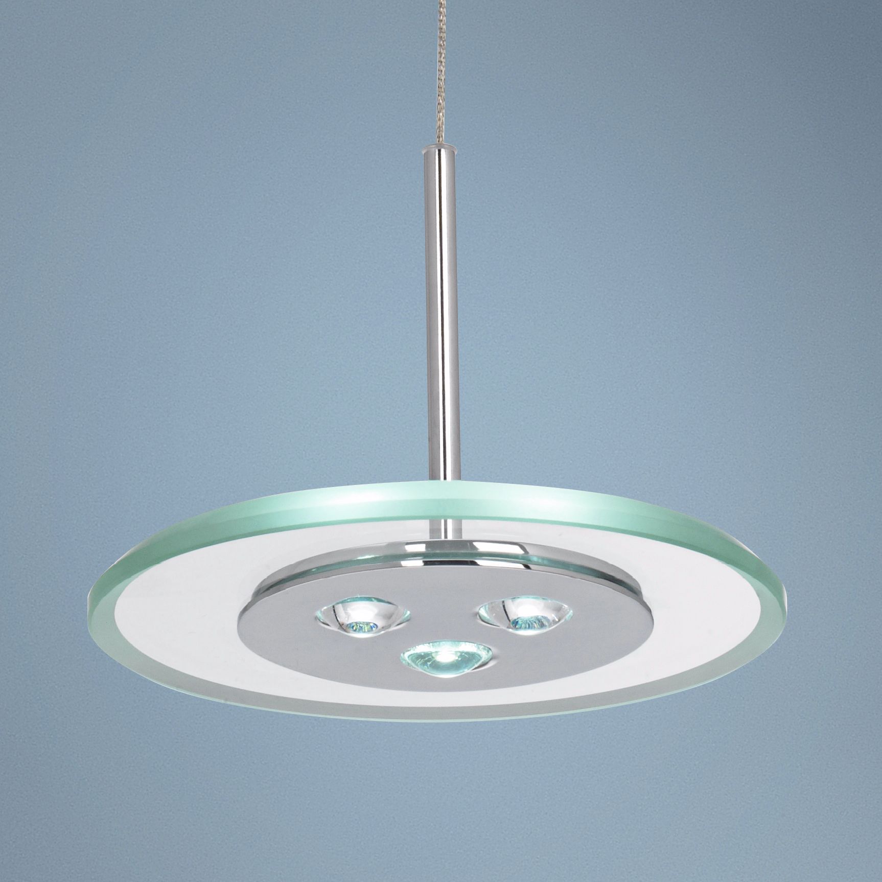 Possini Euro Design Glass Disk 3-LED Mini Pendant Light