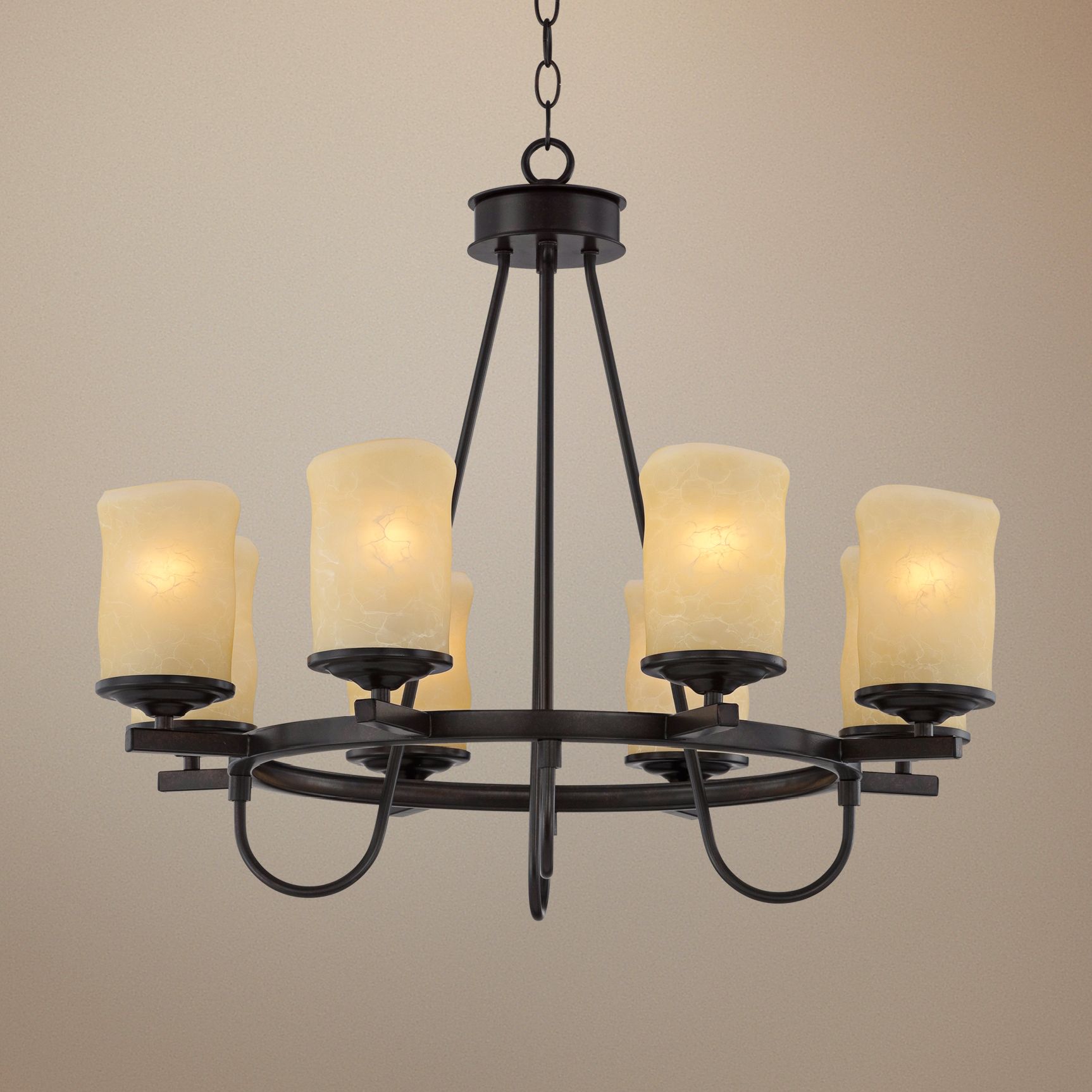 Rustic Candle Dark Bronze 27 1/2" Wide Chandelier