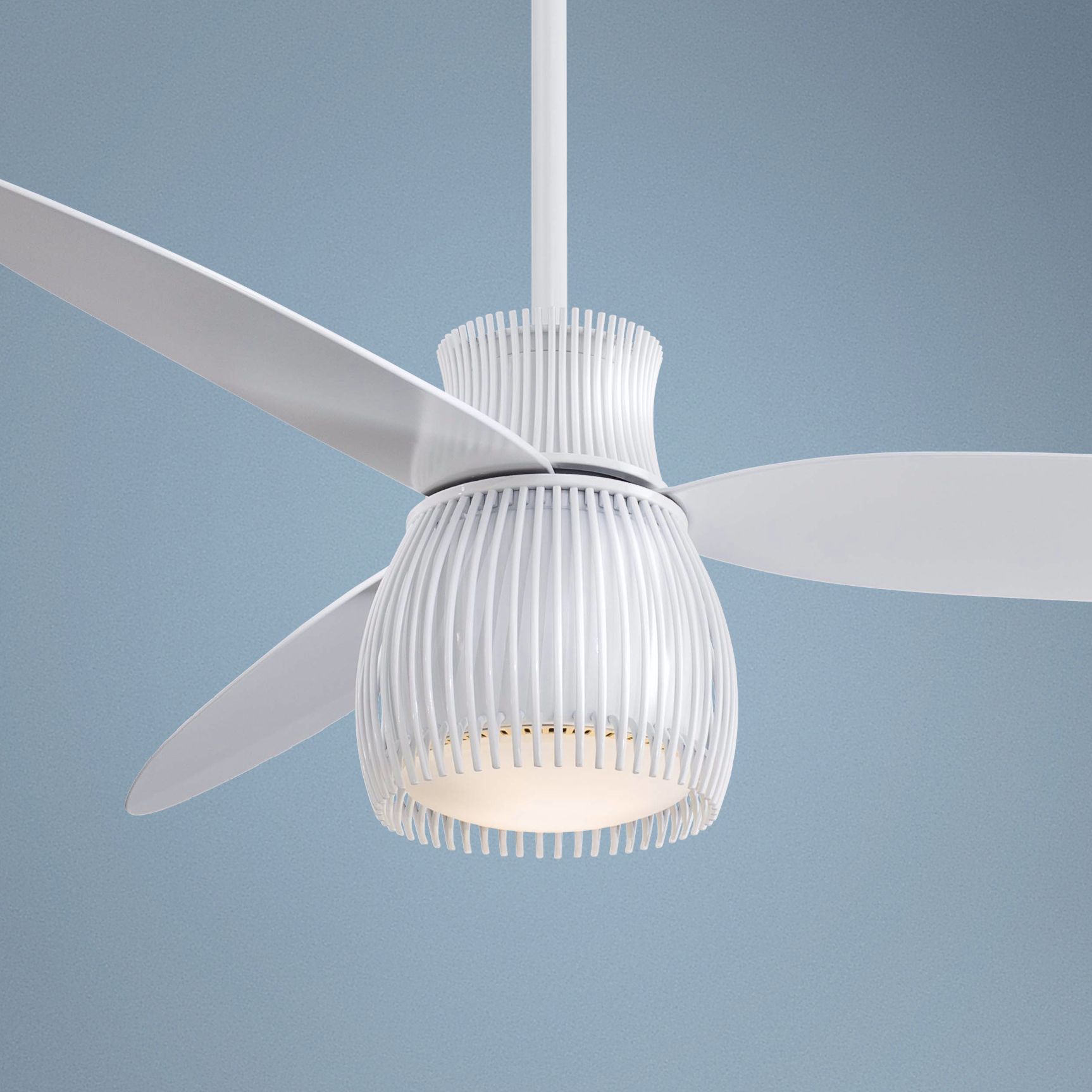56" Minka Aire Uchiwa White Finish Ceiling Fan
