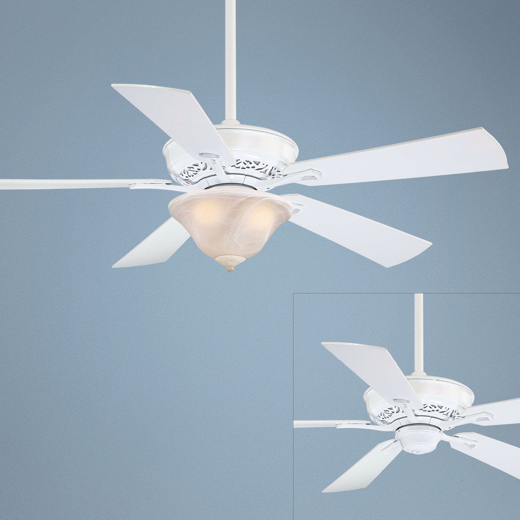 52" Minka Aire Lisa II White Finish 5 Blade Ceiling Fan