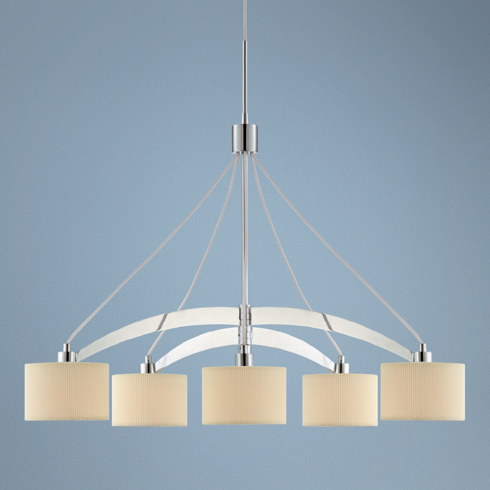 Possini Euro Design 35 1/2" Wide Satin Nickel Pendant Light   #U0706