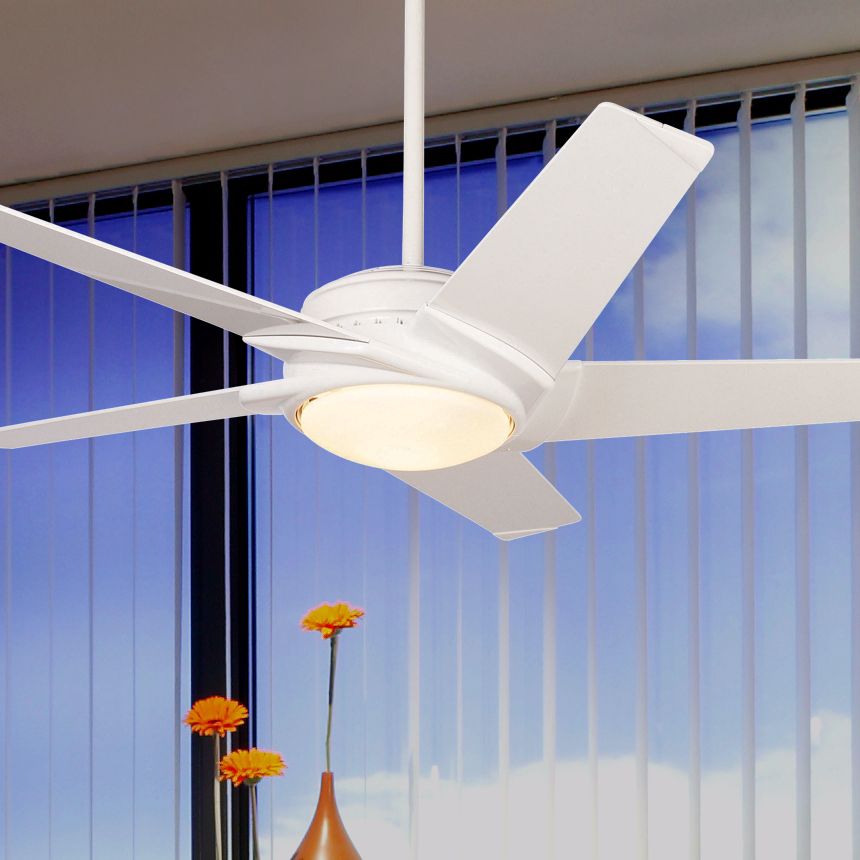 54" Casablanca Stealth™ DC Motor White Ceiling Fan