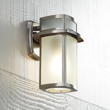 Brushed Nickel Frosted Glass 11 1/4