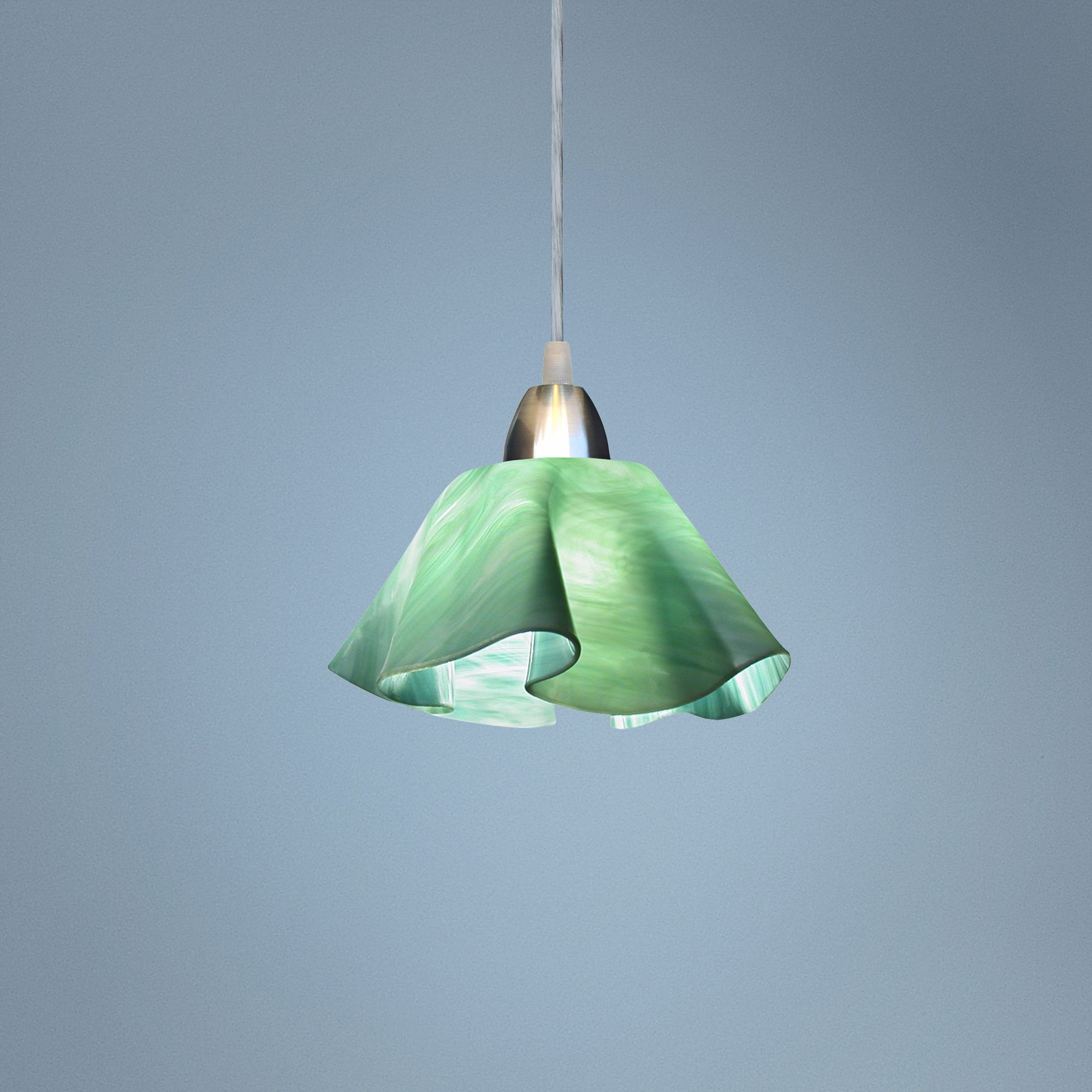 Jezebel Radiance™ Lily Seafoam Aqua Teal Green Pendant