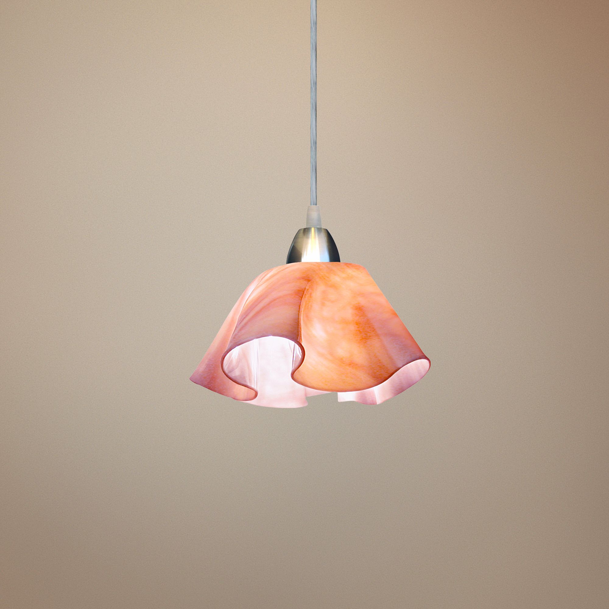 Jezebel Radiance™ Lily Beige Cream Bisque Glass Pendant