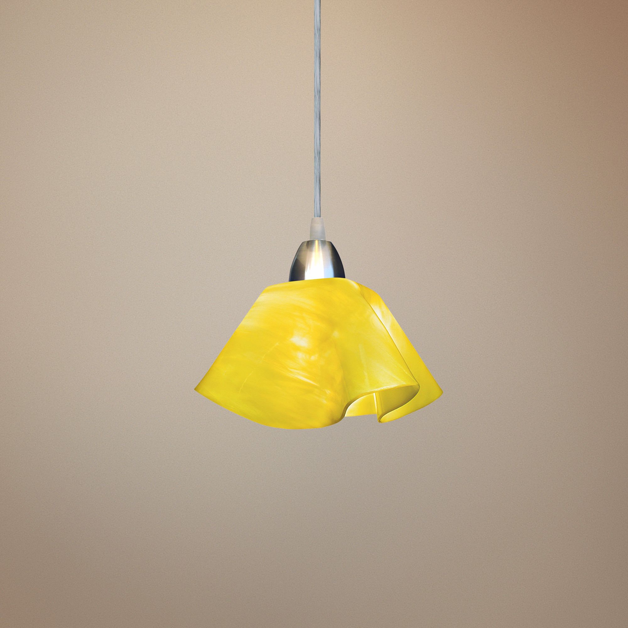Jezebel Radiance™ Lily Gold Canary Yellow Glass Pendant