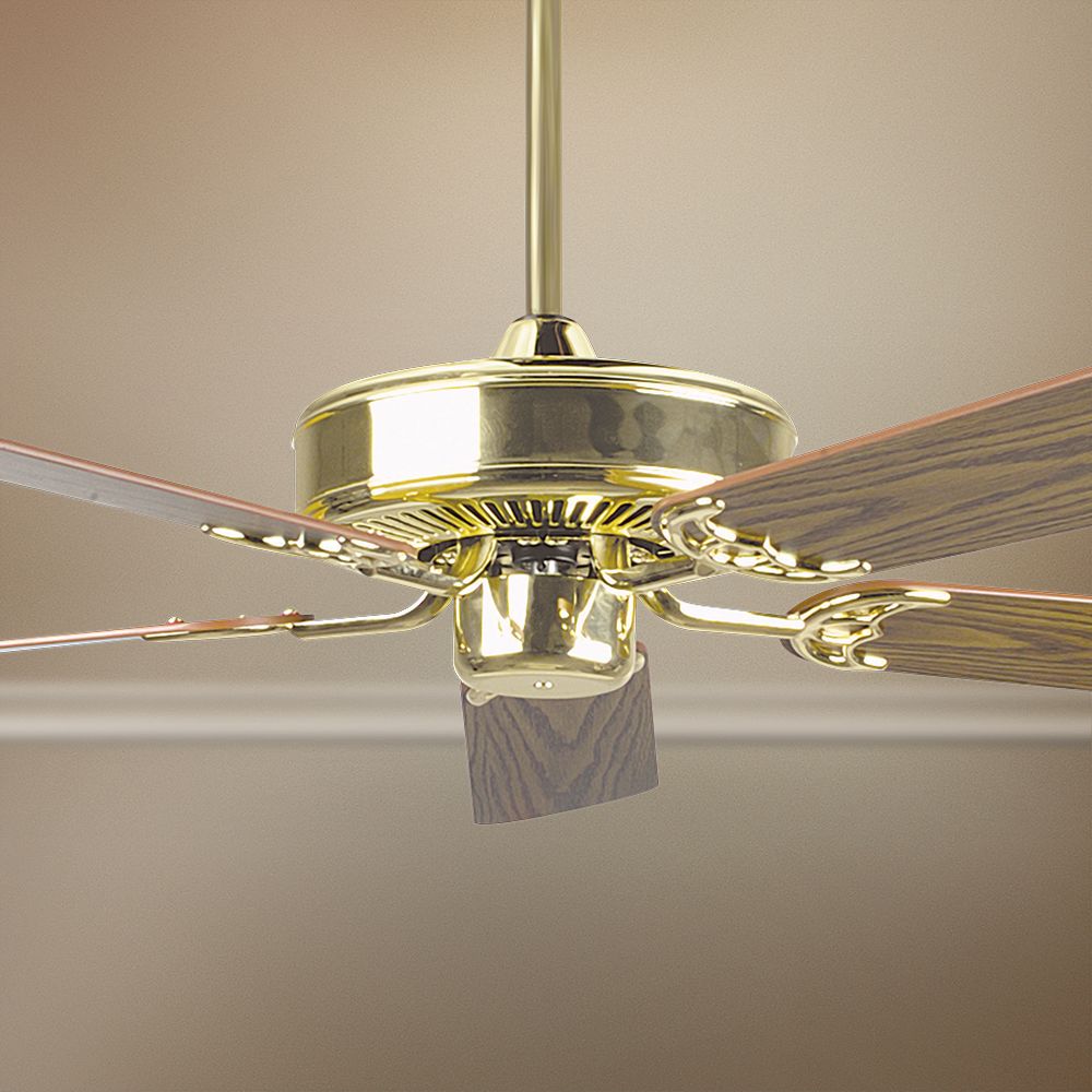 52" Concord California Home Polished Brass Ceiling Fan