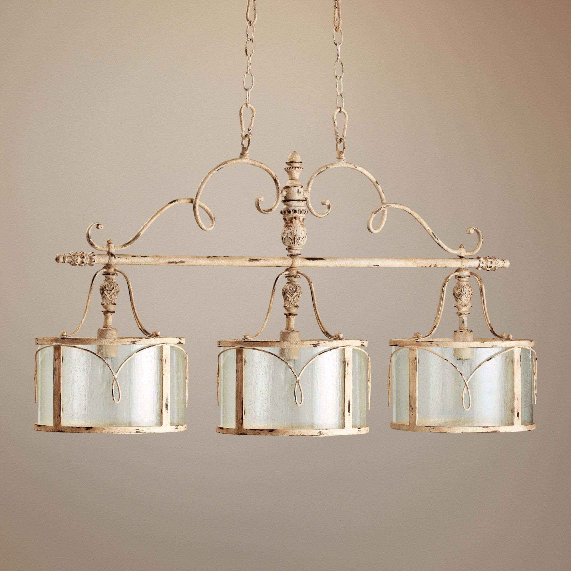 Quorum Salento 3-Light 42" Wide White Island Chandelier