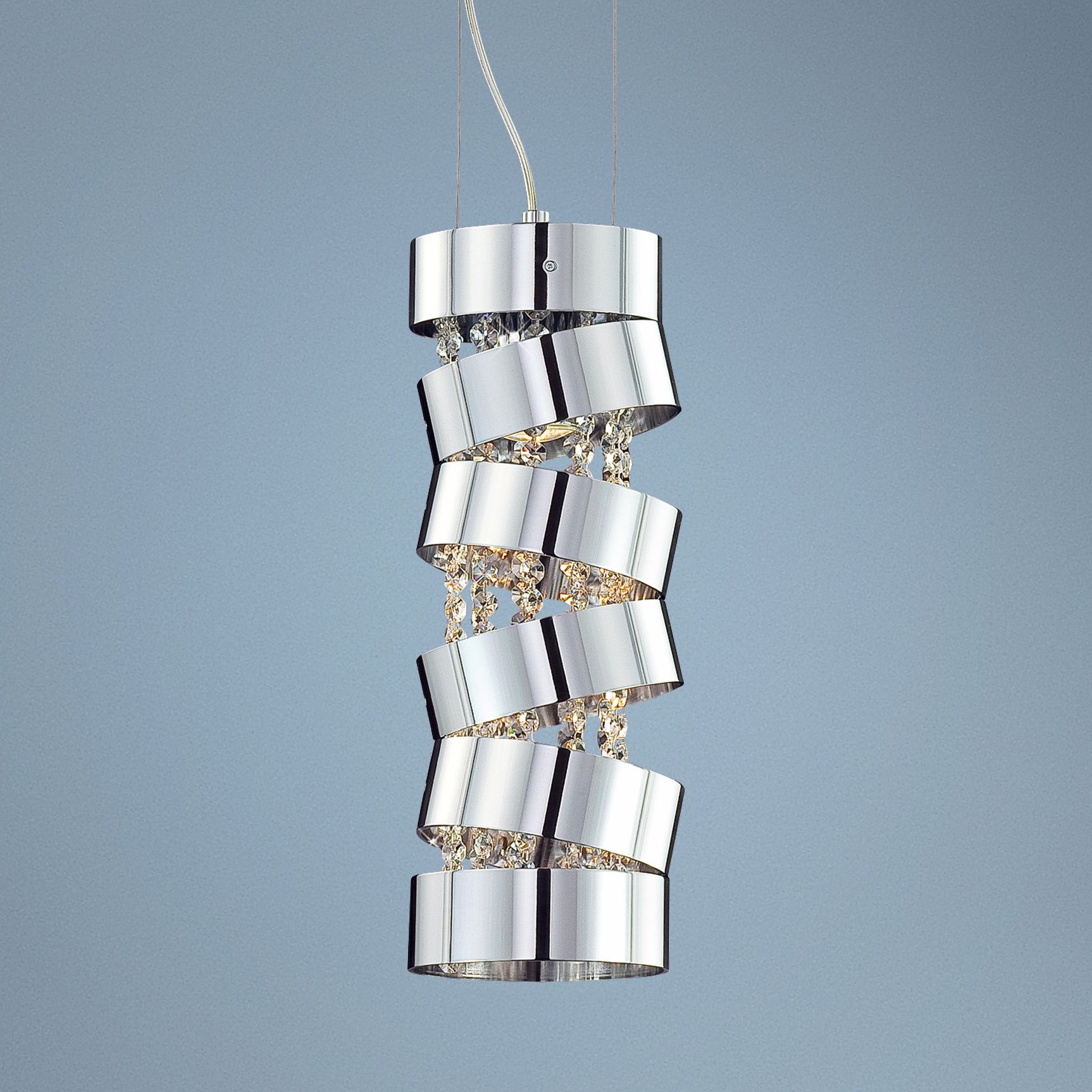 Ariella 16 1/2" High Chrome Pendant Light