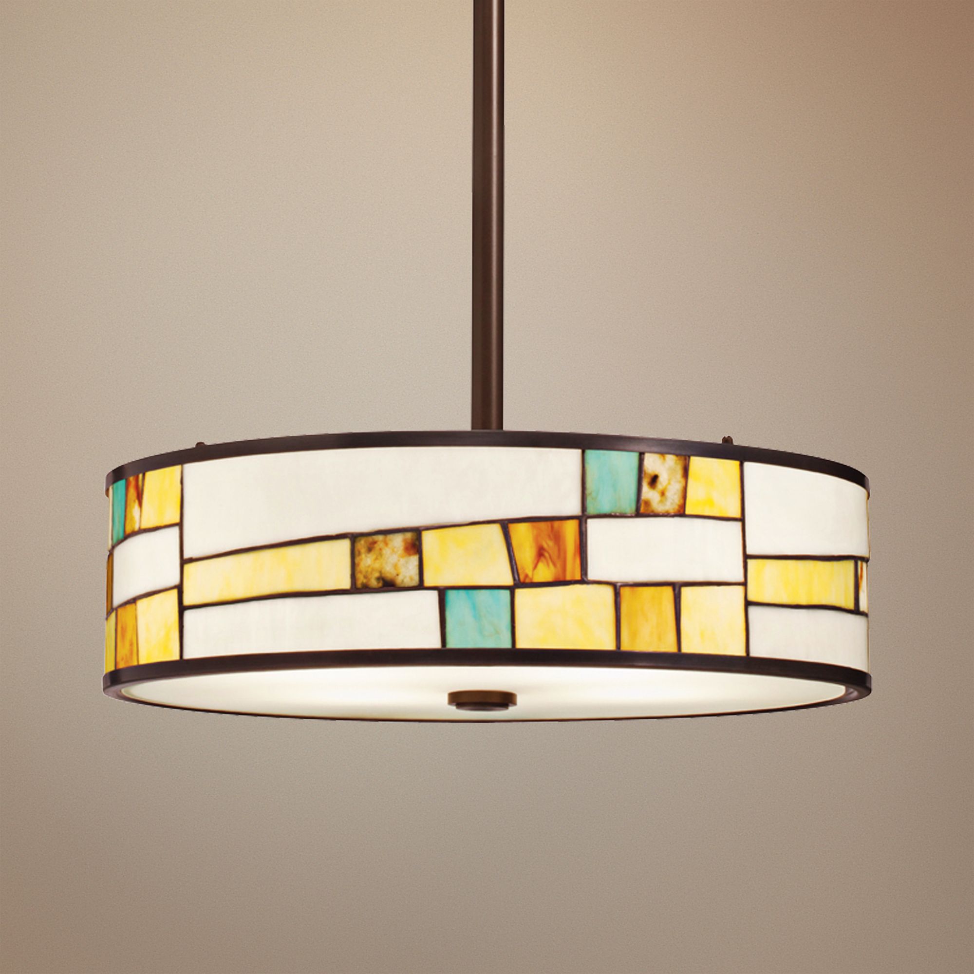 Kichler Mihaela Shadow Bronze 22" Wide Art Glass Pendant