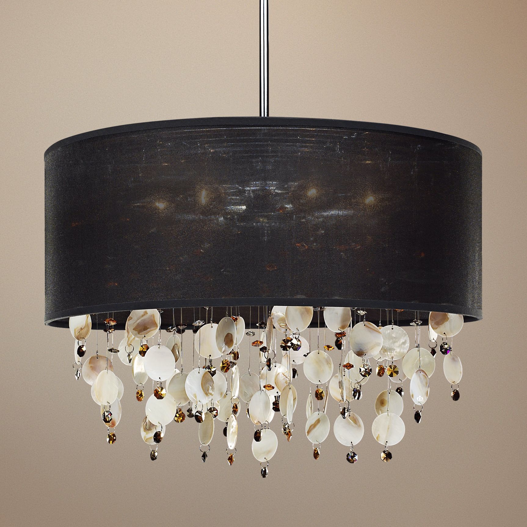 Around Town Oyster and Topaz 21" Wide Pendant Chandelier