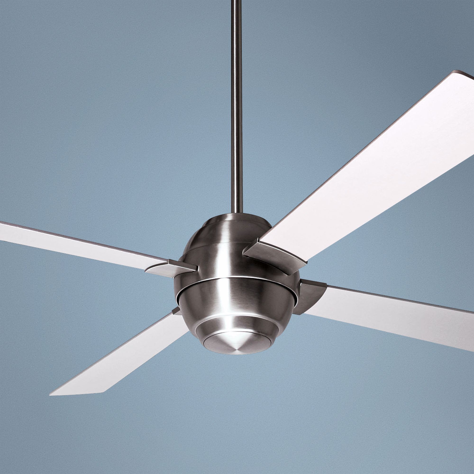 46" Modern Fan Company Gusto Bright Nickel Ceiling Fan