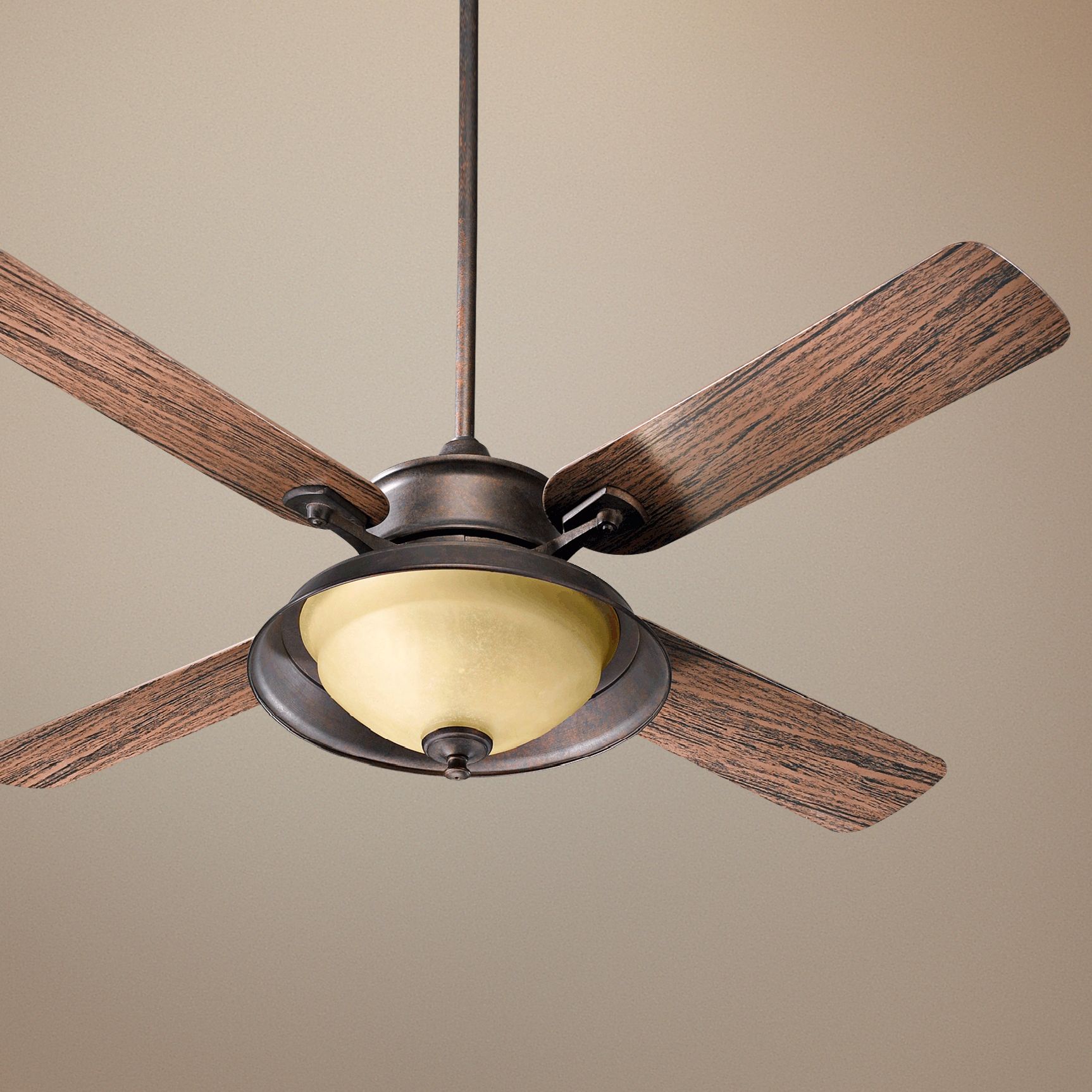 52" Quorum Gramarcy Patio Toasted Sienna Ceiling Fan
