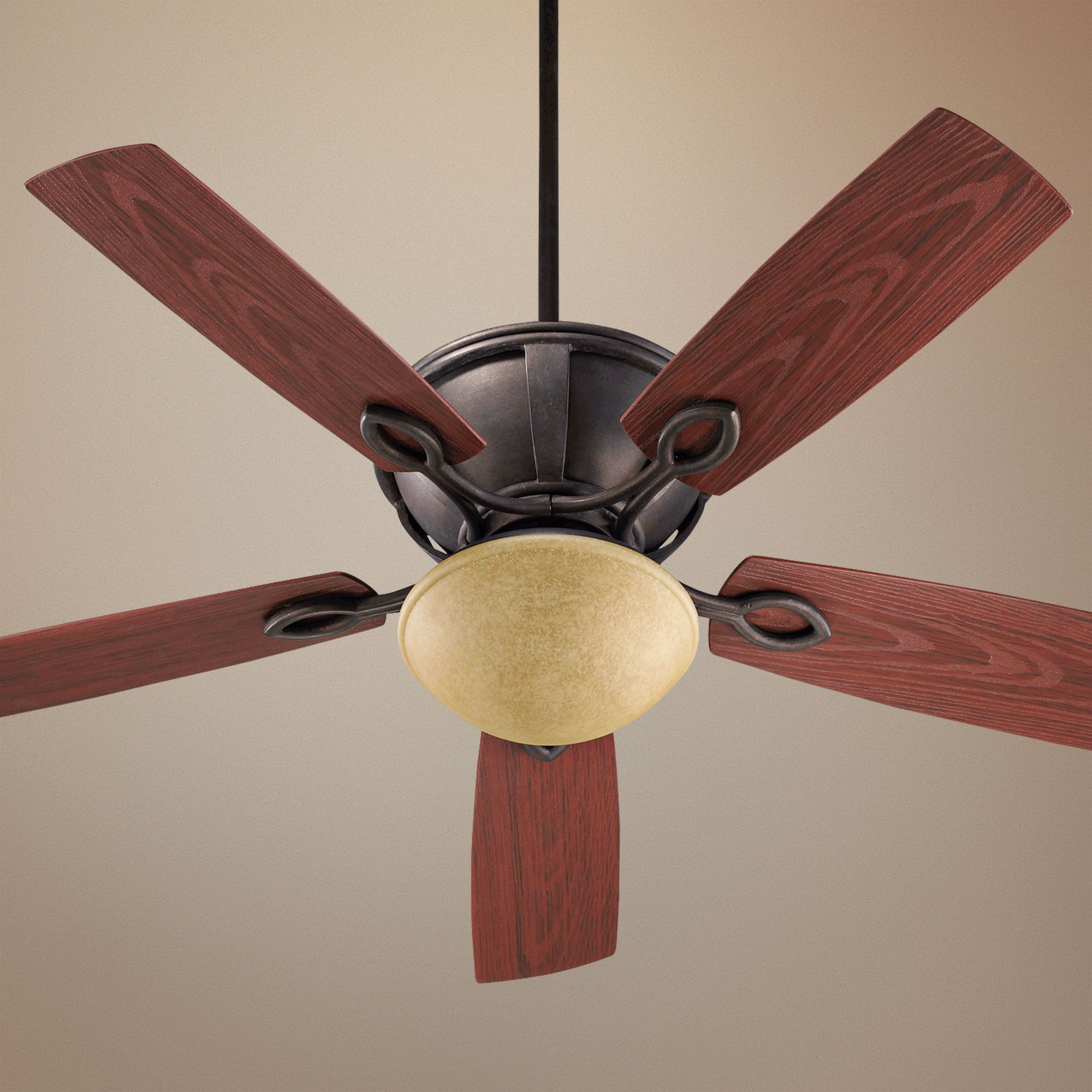 52" Quorum Stanton Sienna Patio Ceiling Fan with Light Kit