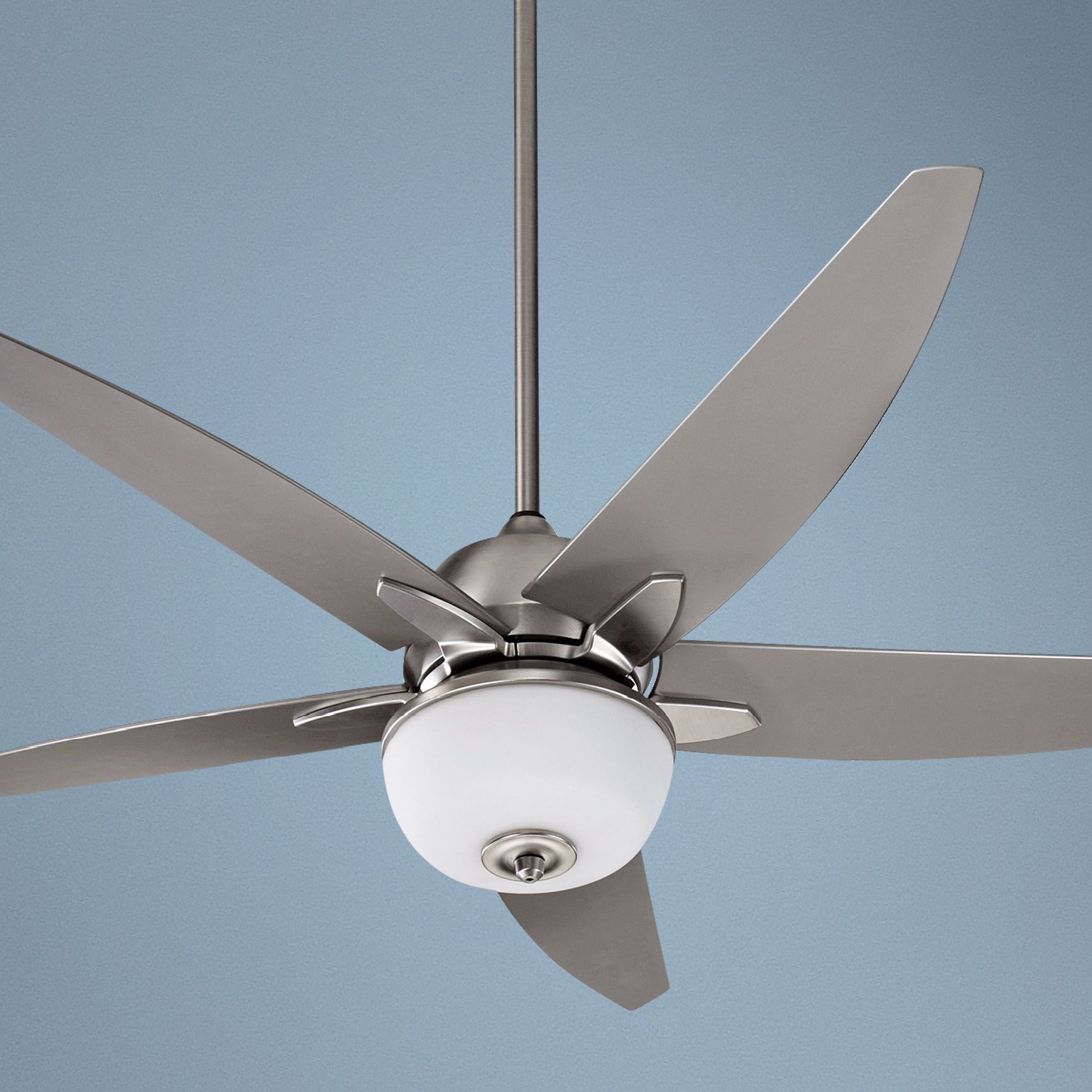 52" Quorum Rockwall Patio Satin Nickel Ceiling Fan