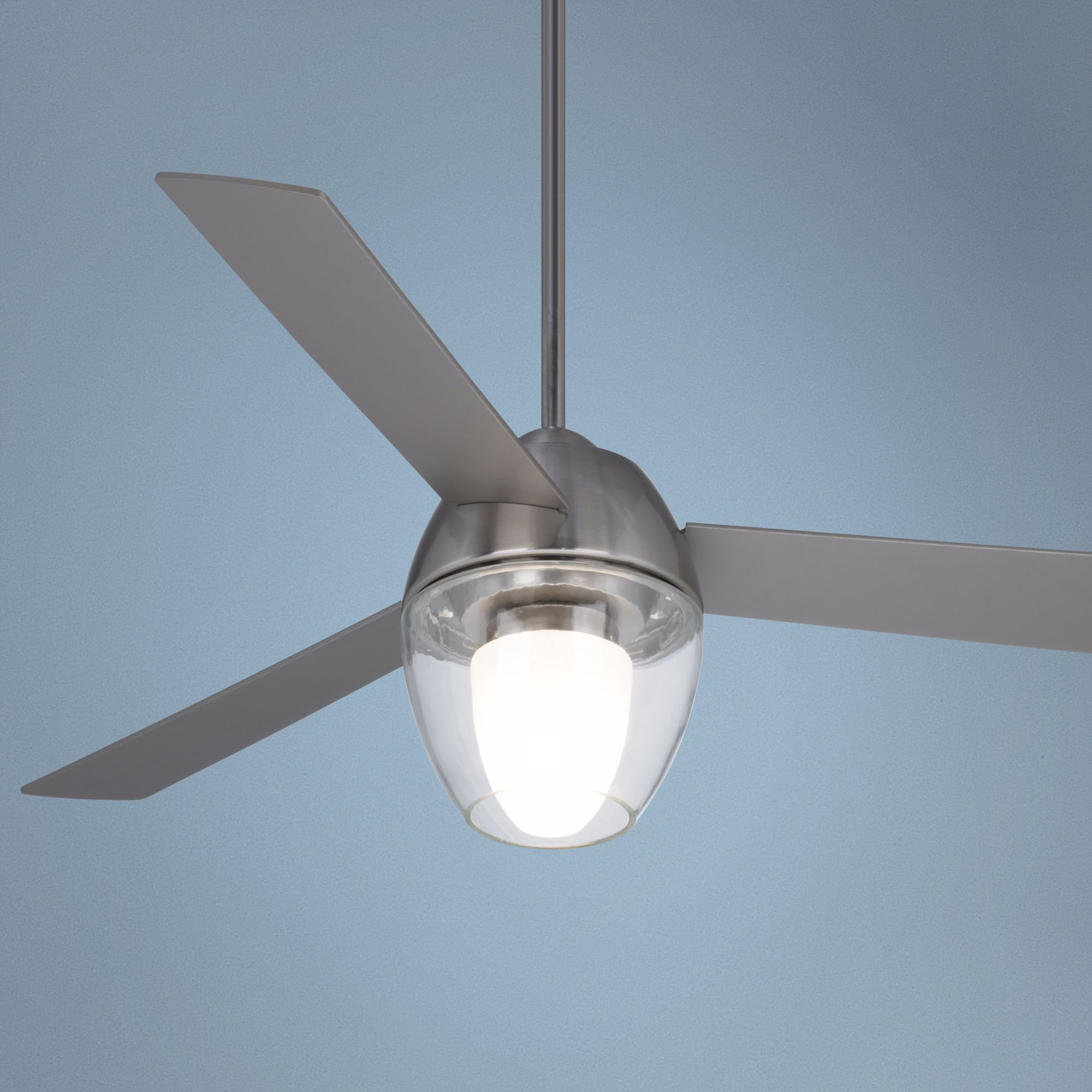 54" Casa Vieja® Tracker Brushed Nickel Ceiling Fan