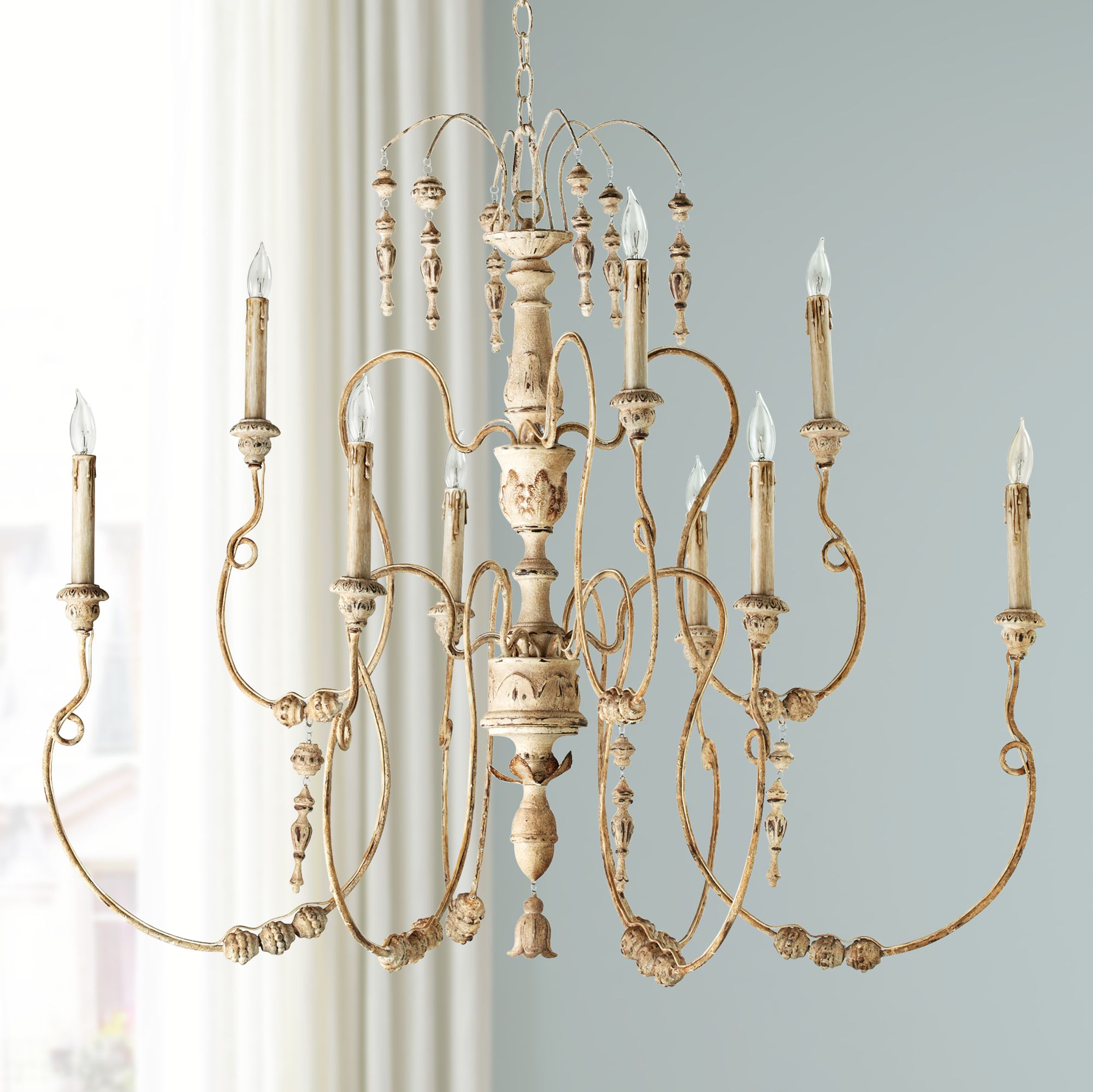 Quorum Salento 9-Light 40 1/2" Wide Persian White Chandelier