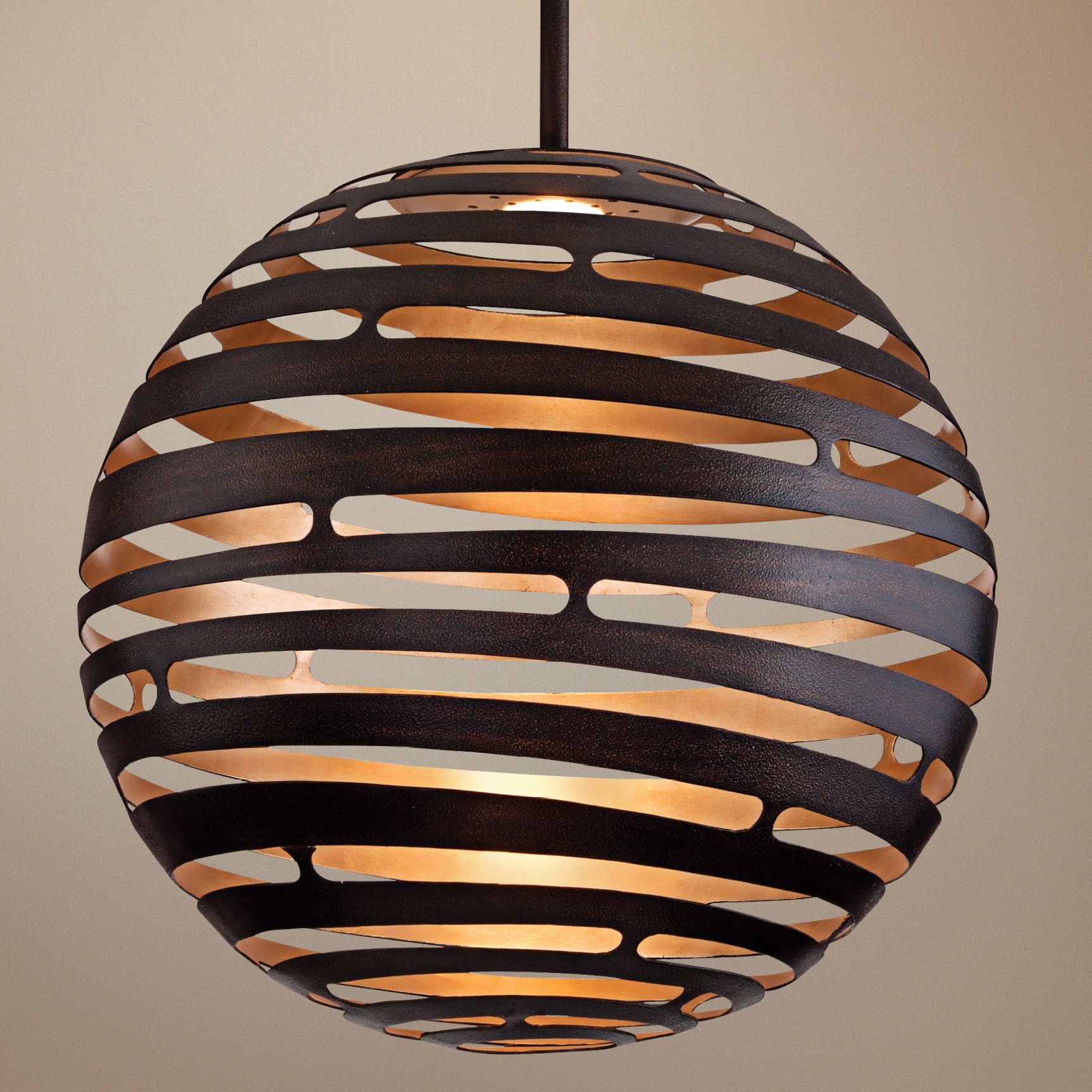Tango Textured Bronze 23" Wide Corbett LED Pendant Light