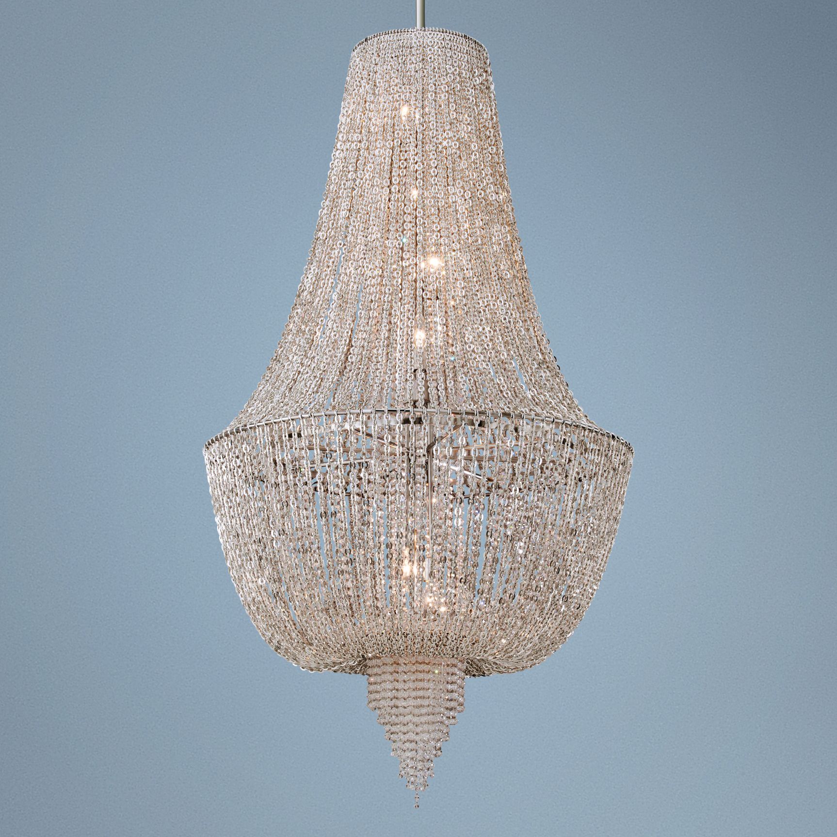 Vixen Polished Nickel 60 1/2" High Corbett Pendant Light