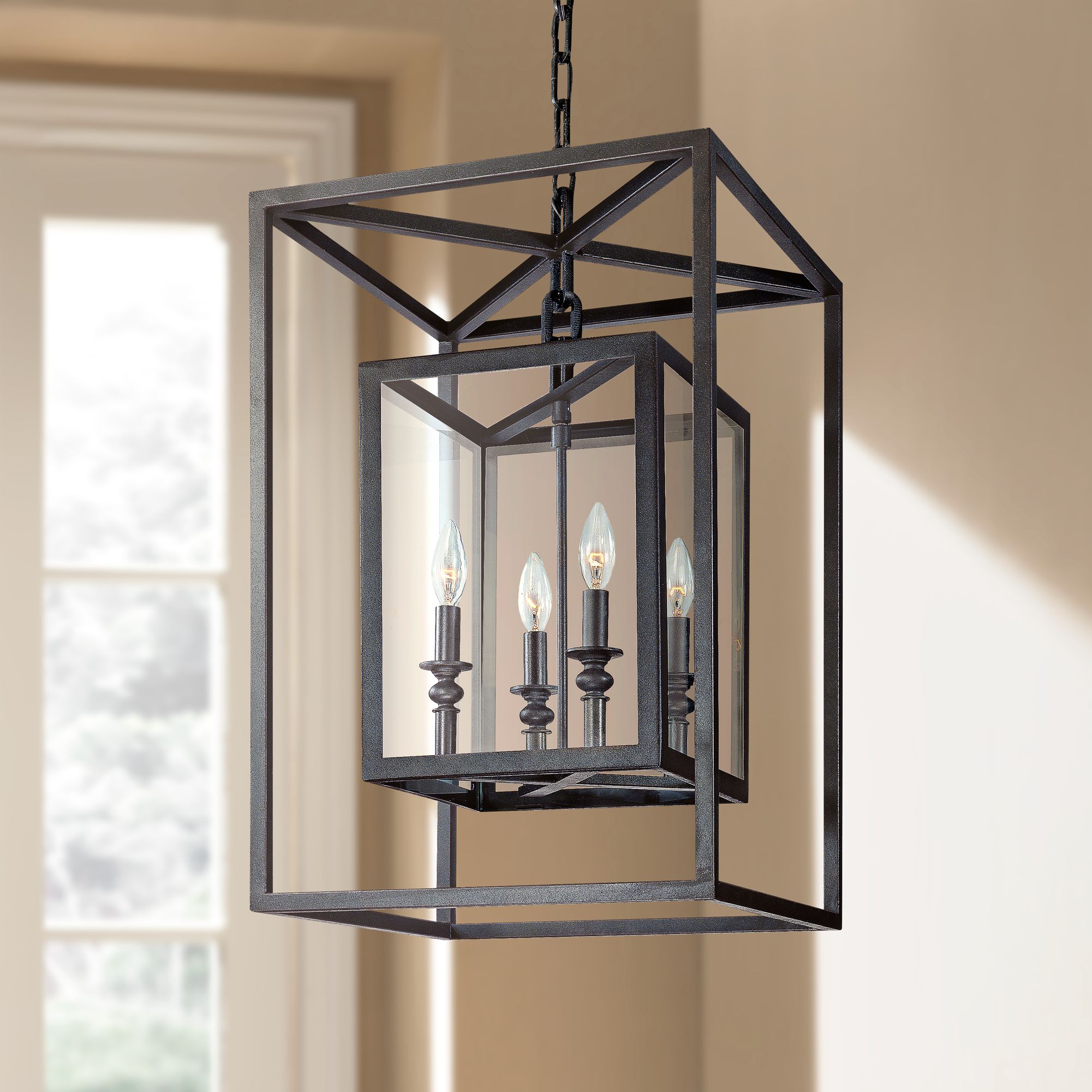 Morgan 4-Light 16" Wide Deep Bronze Pendant Light