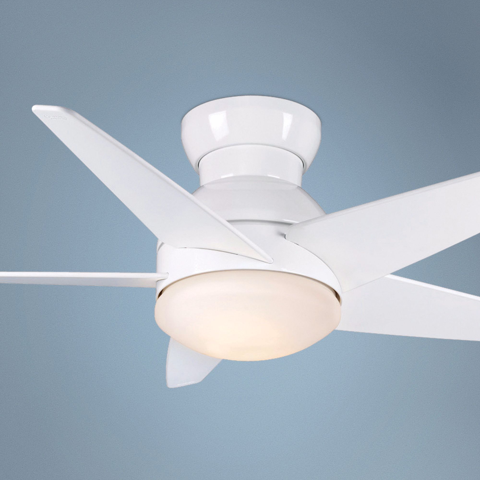 44" Casablanca Isotope Snow White Hugger Ceiling Fan