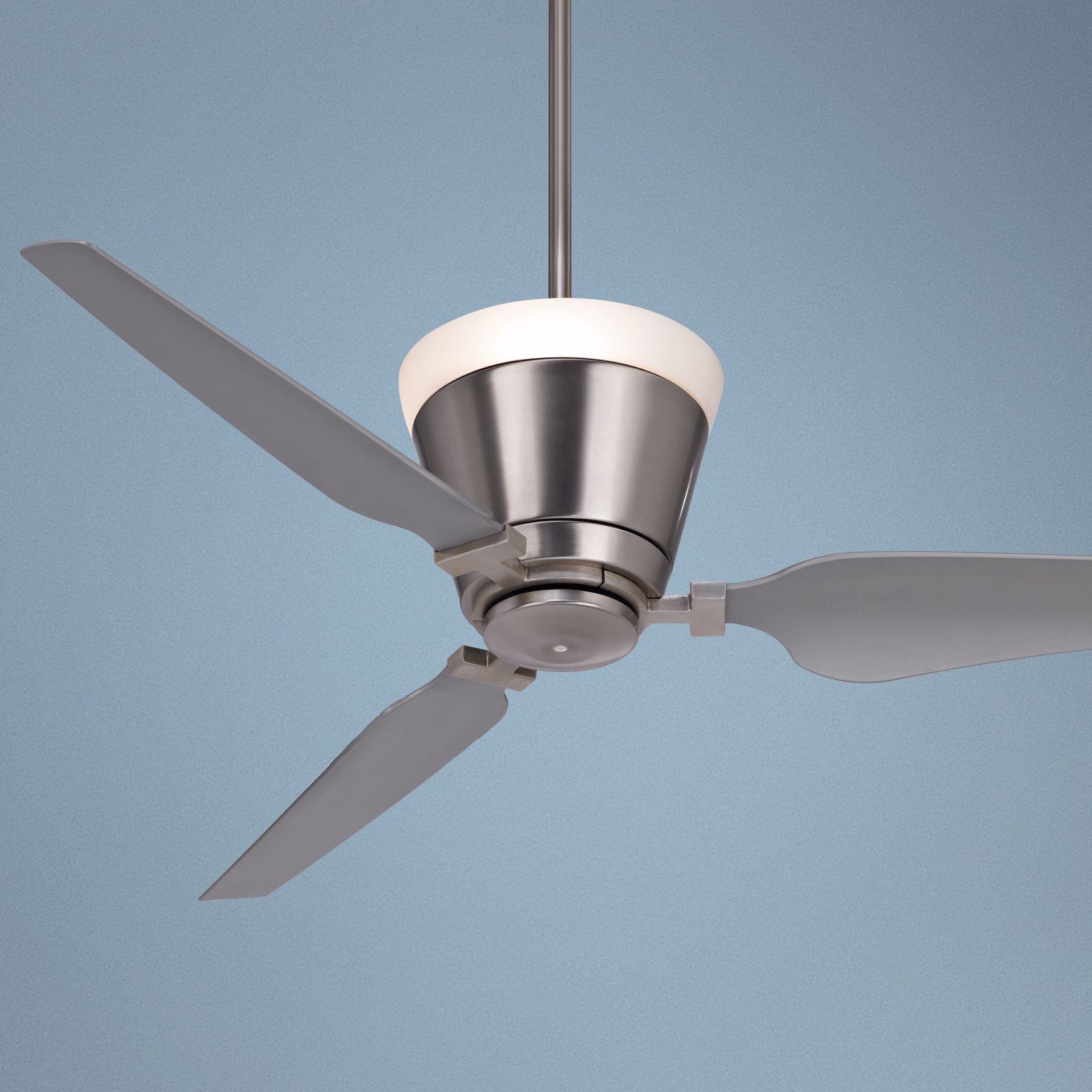 54" Possini Euro Beretta Brushed Steel Ceiling Fan and Light