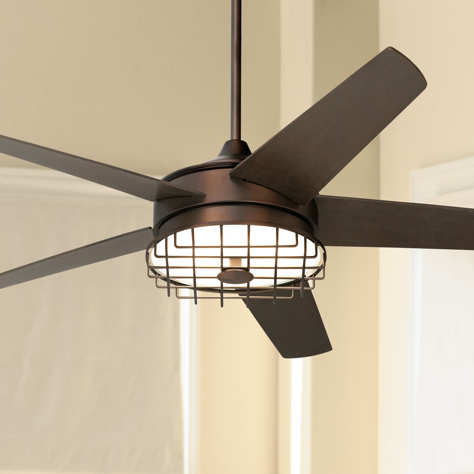 60" Possini Euro Edge II Oil-Rubbed Bronze Ceiling Fan