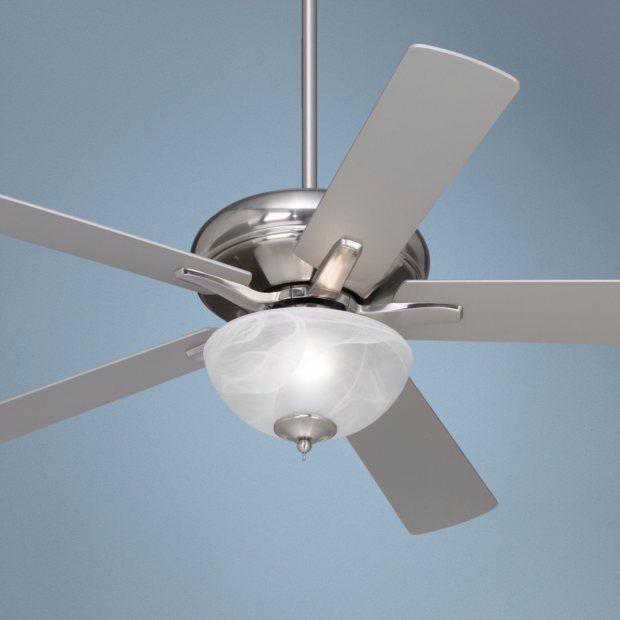 52" Casa Vieja Paseo ENERGY STAR® Nickel with Light Kit