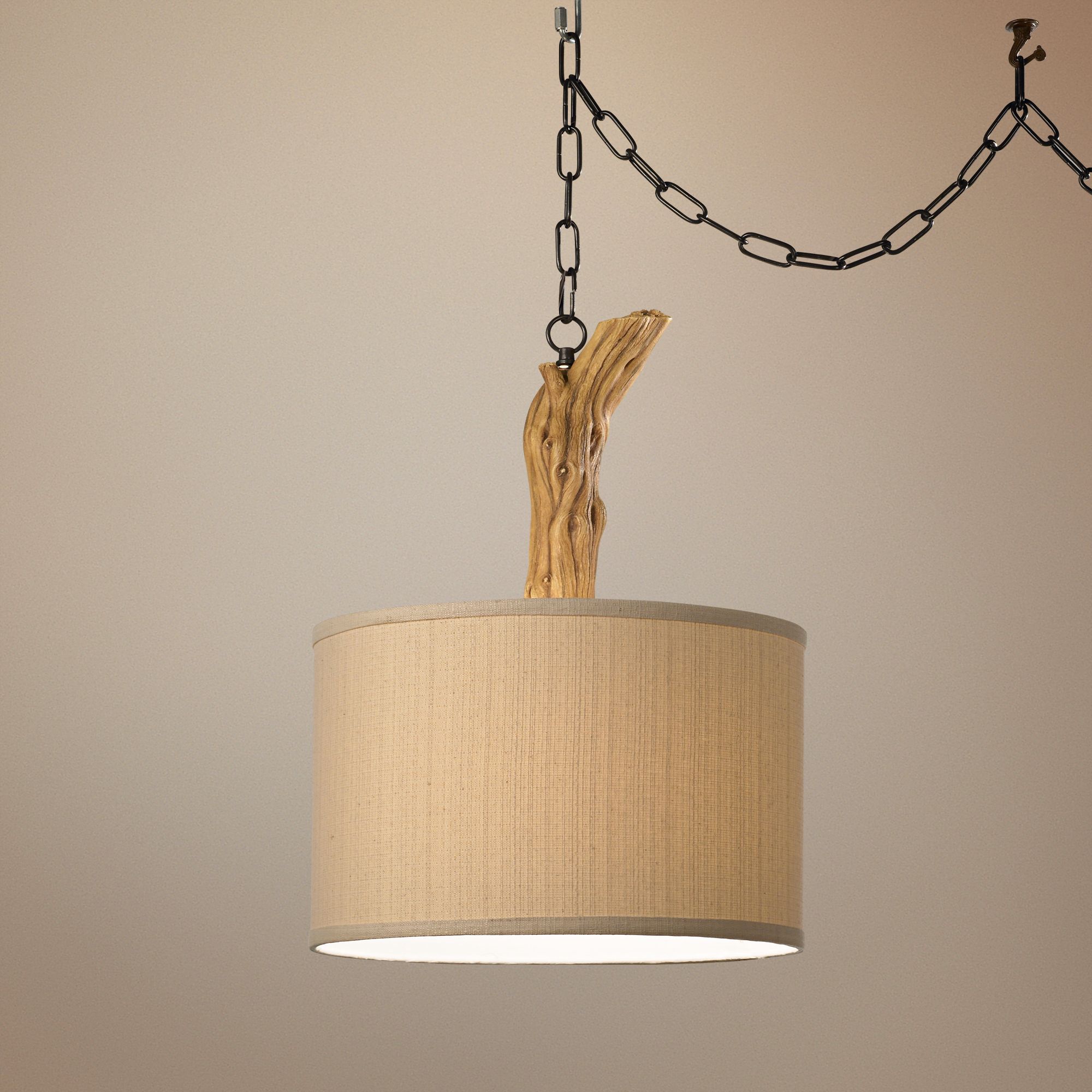 National Geographic Driftwood Pendant Swag Light