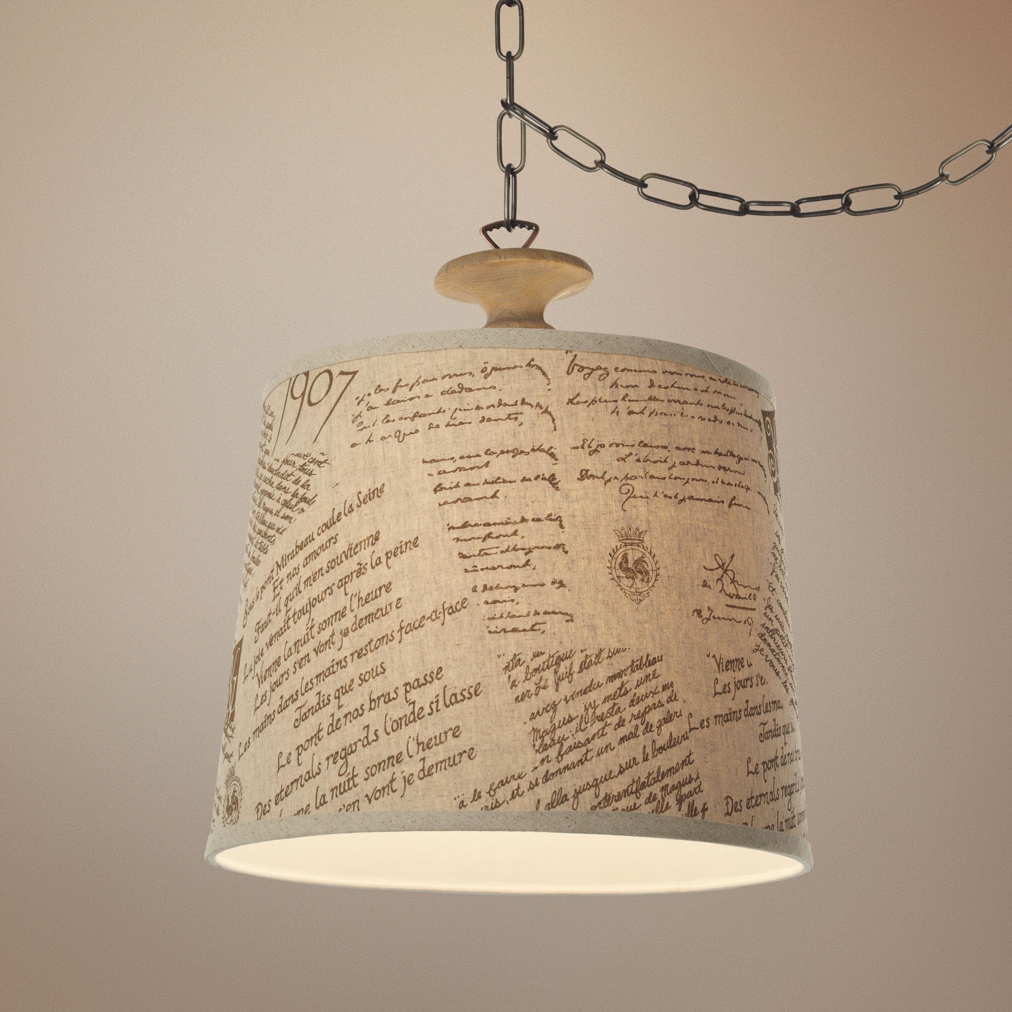 Kathy Ireland Grand Maison French Literature Swag Light