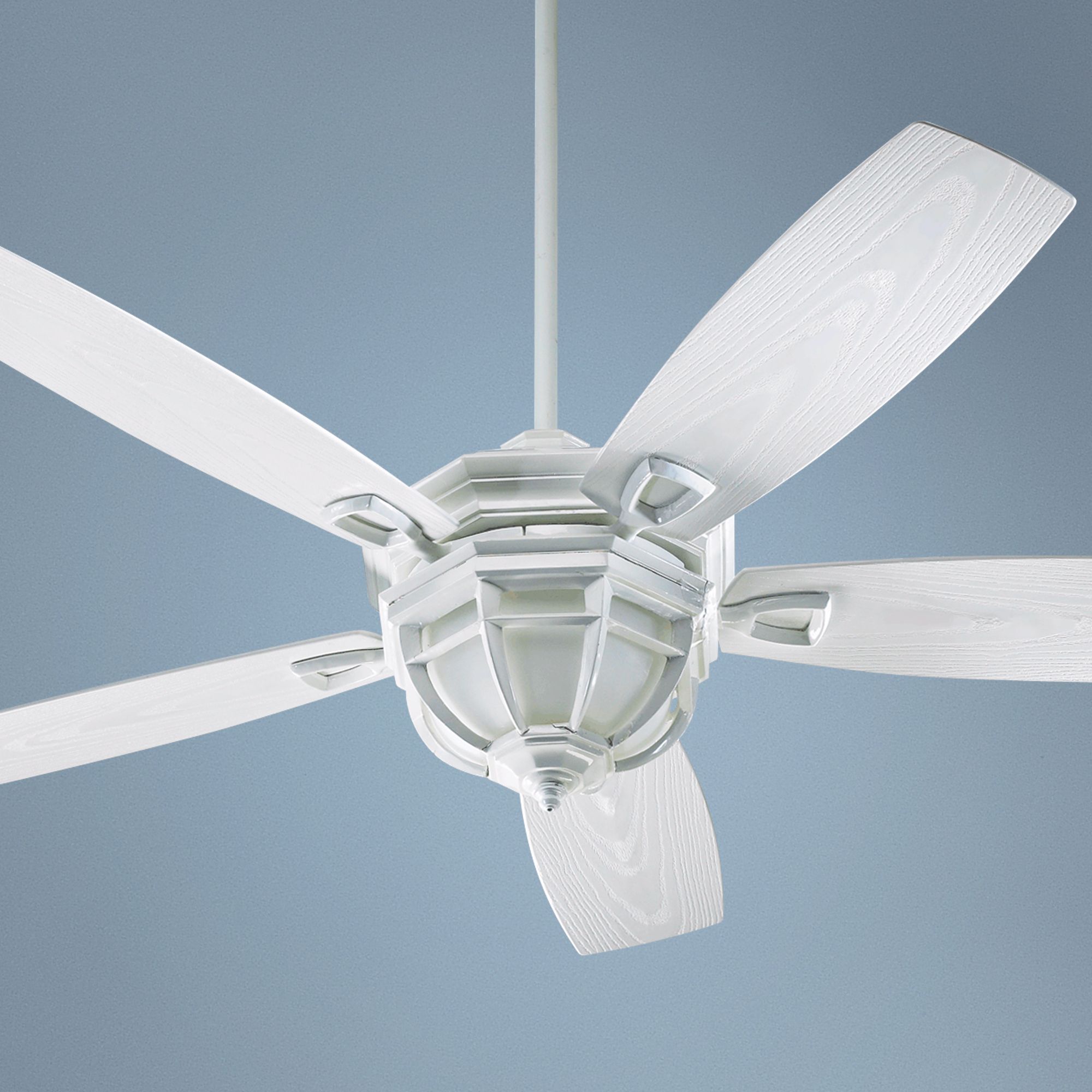 52 Quorum Belvedere White Patio Ceiling Fan With Light Kit U9996