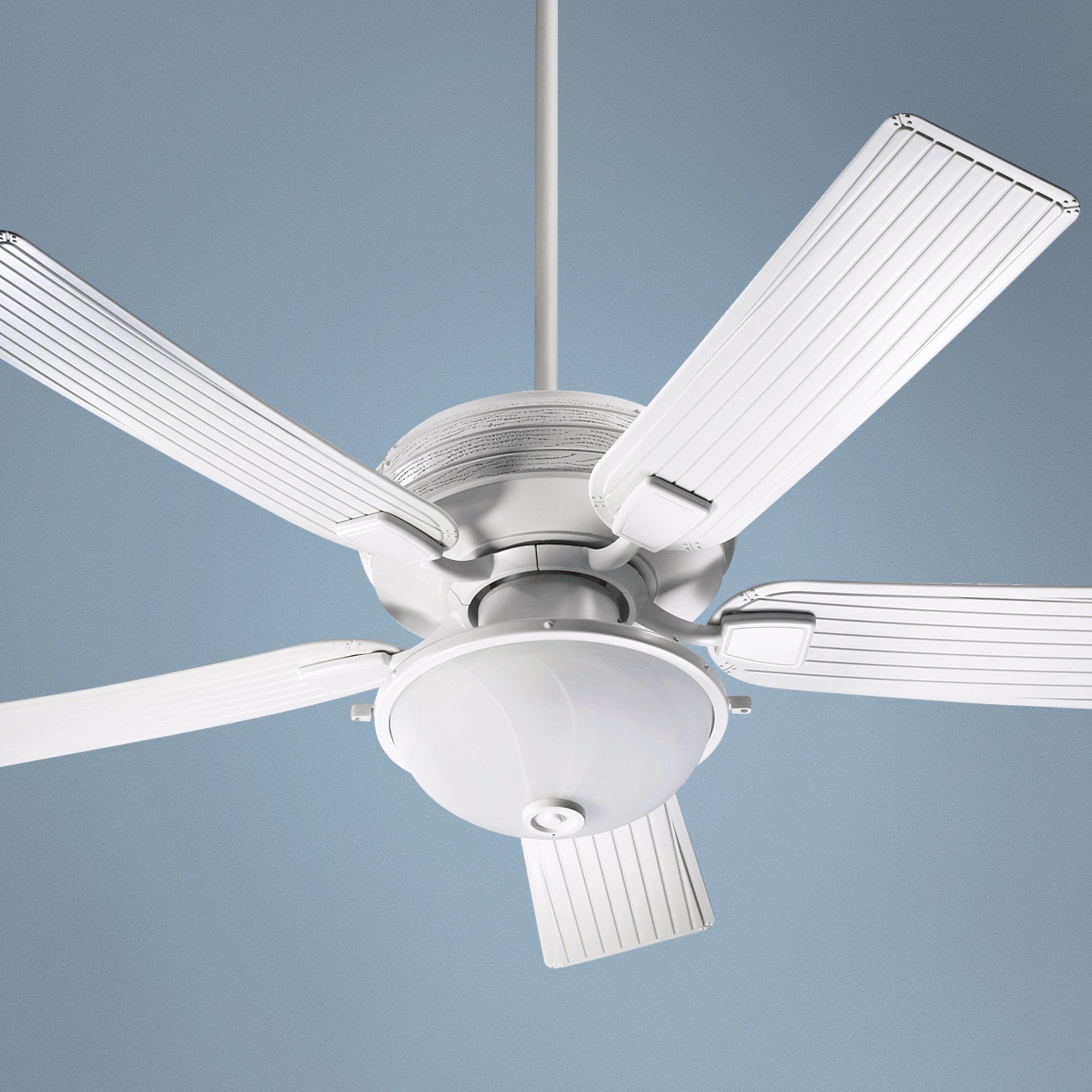 52" Quorum Marsden Studio White Patio Ceiling Fan with Light