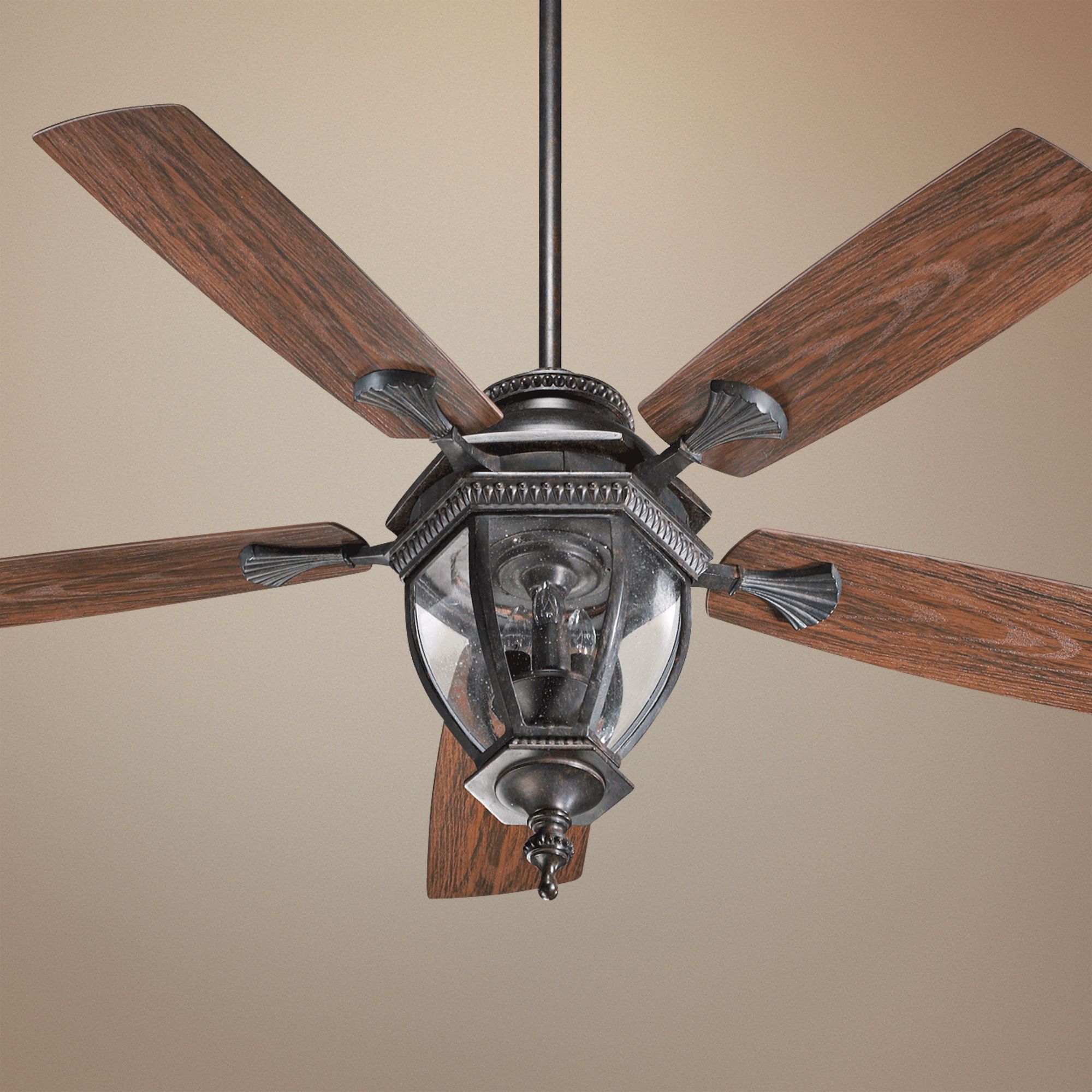 52" Quorum Baltic Granite Patio Ceiling Fan with Light Kit