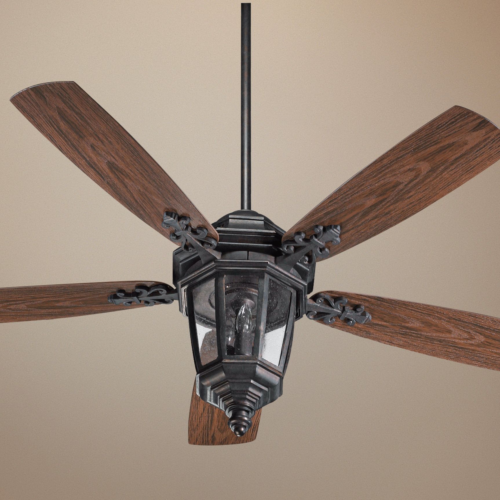 52" Quorum Dimone Sienna Patio Ceiling Fan with Light Kit