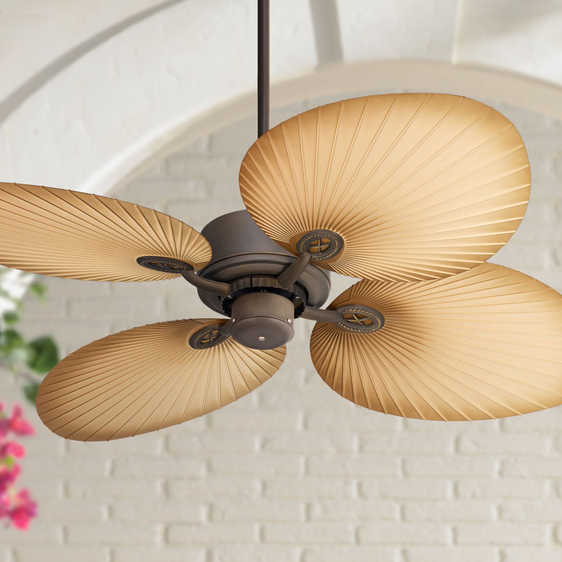52" Casa Vieja Aerostat Wide Palm Outdoor Ceiling Fan