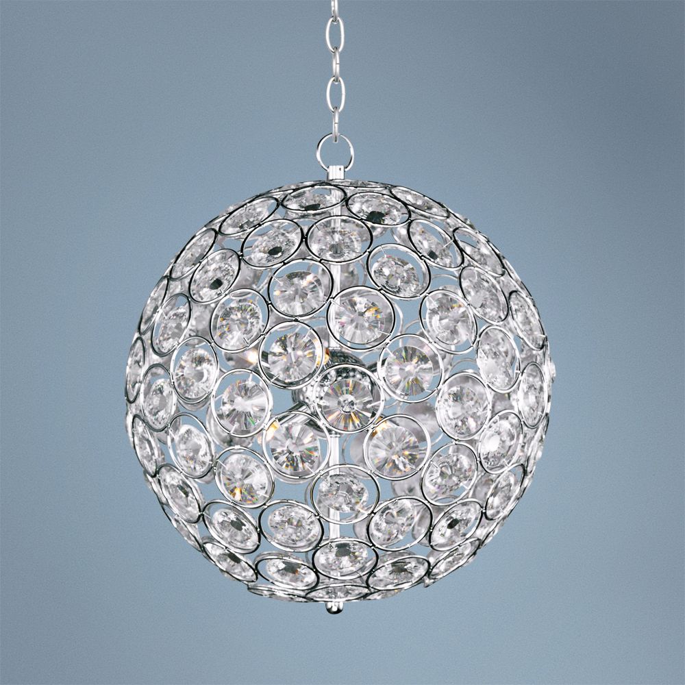 ET2 Brilliant 16" Wide 8-Light Round Crystal Pendant Light