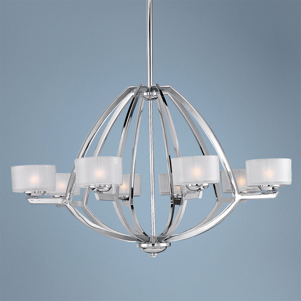 ET2 Vortex 35" Wide 8-Light Polished Chrome Pendant Light