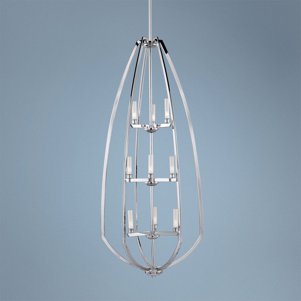 ET2 Vortex 54" High 9-Light Chrome Pendant Light