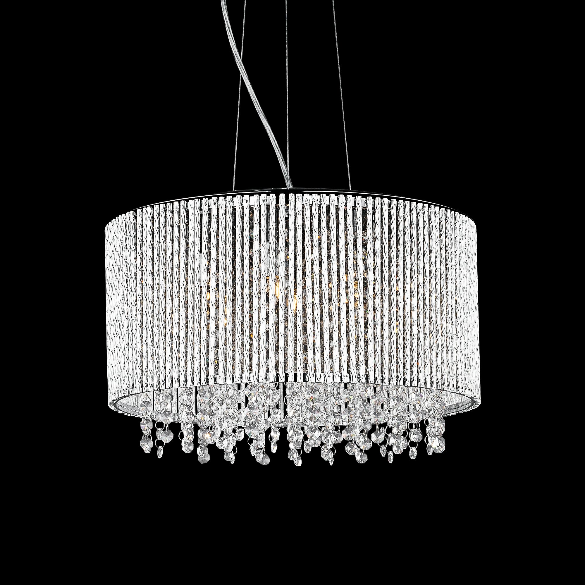 ET2 Spiral 16 3/4" Wide 7-Light Chrome Pendant Light