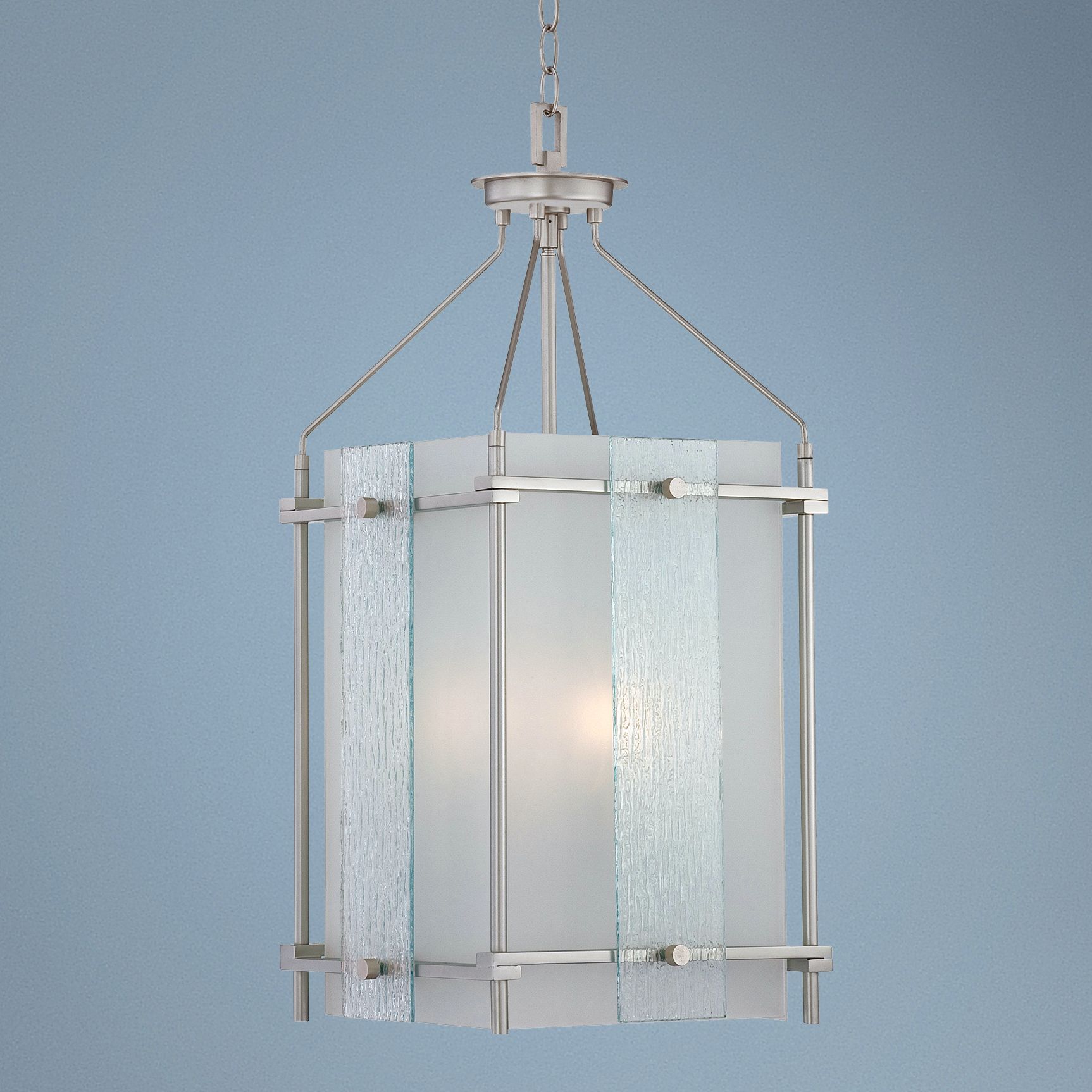 Quoizel Bailey Wave Glass 12 1/2" Wide 4-Light Pendant Light