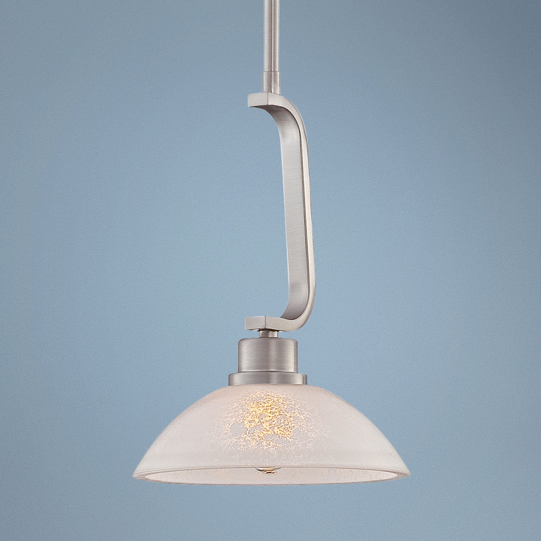 Quoizel Phoenix Brushed Nickel 8" Wide Mini Pendant Light