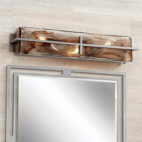 Bronze Gold Art Glass 23 3/4