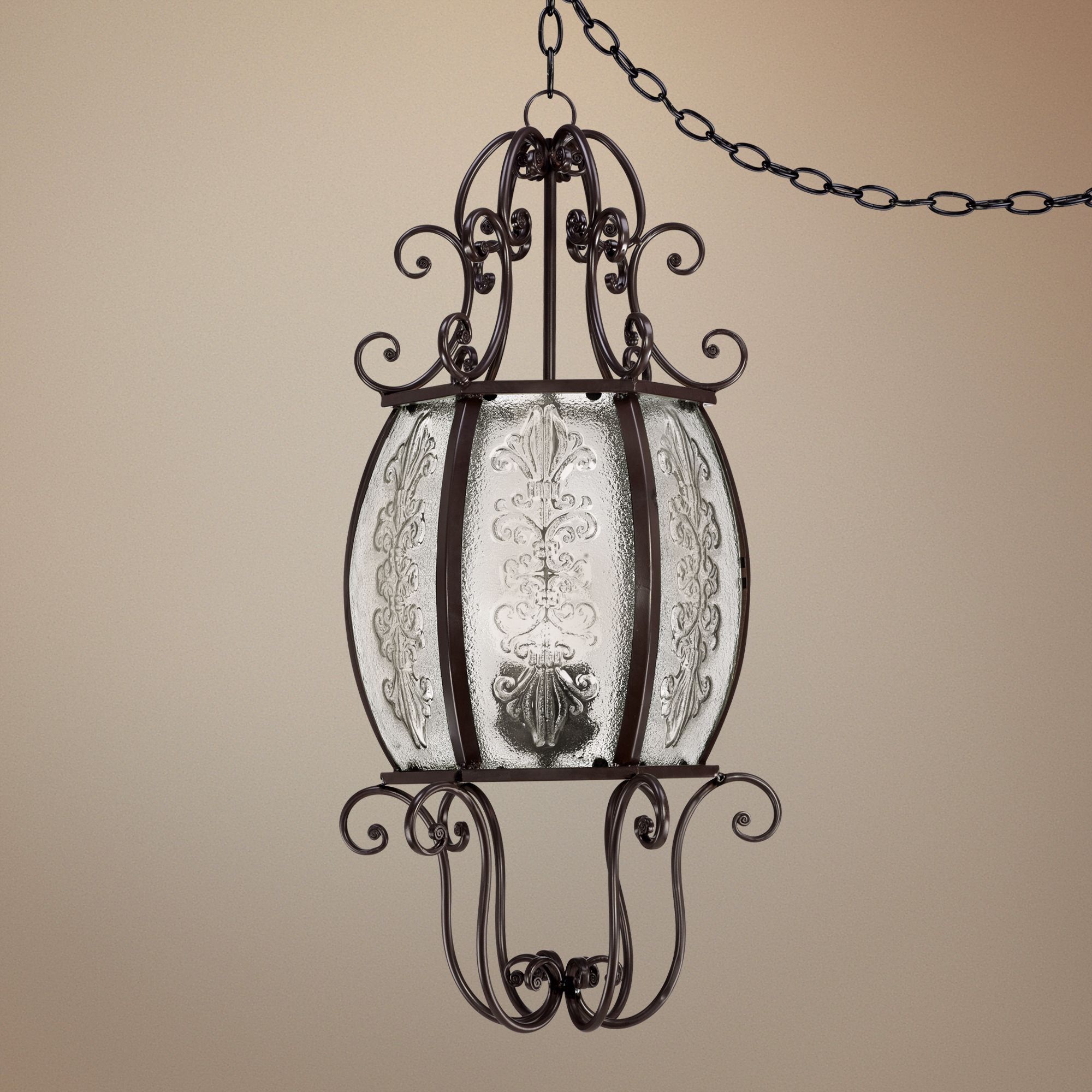 Roman Bronze 28 1/2" High 3-Light Swag Lantern