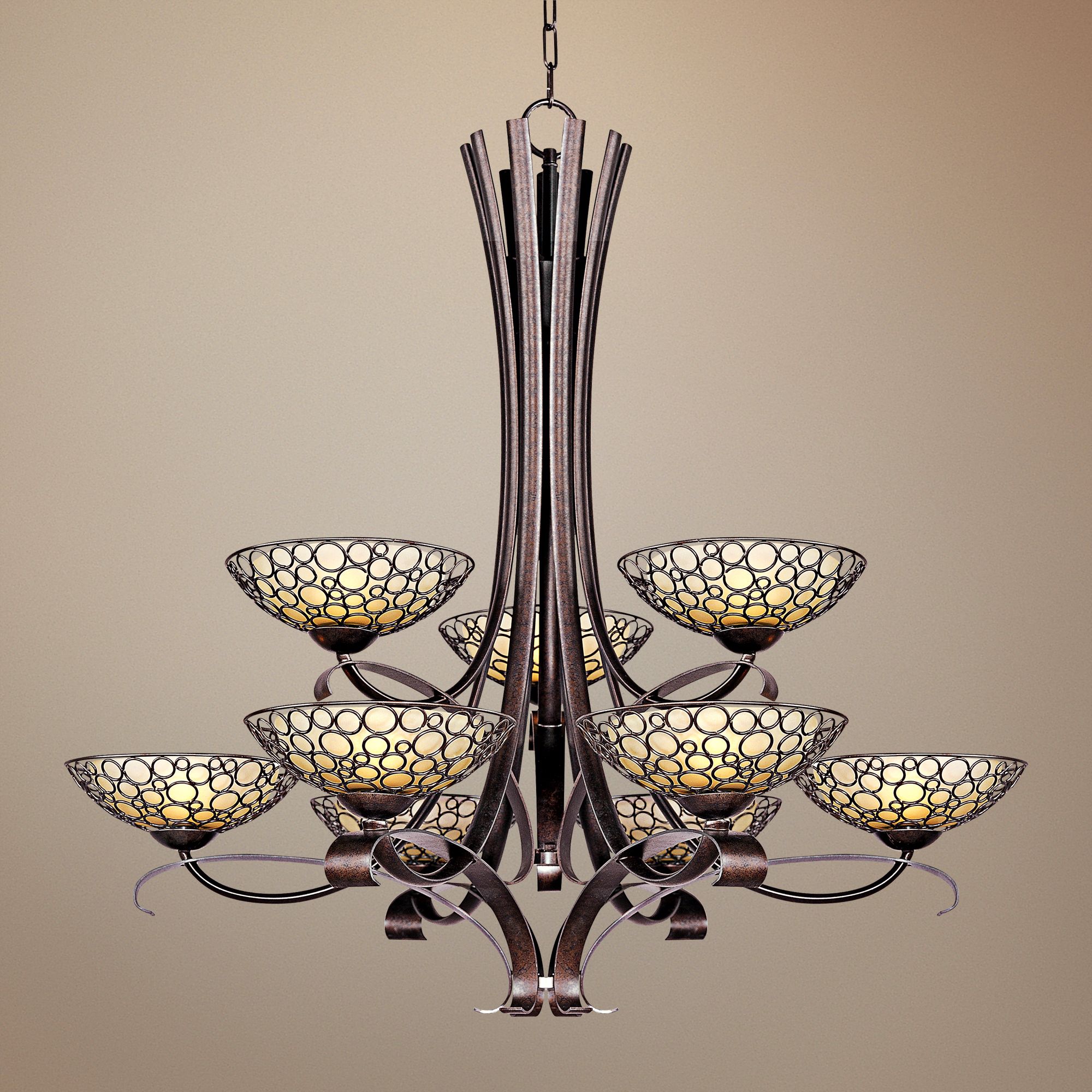 Maxim Meridian 40" Wide Umber Bronze Chandelier