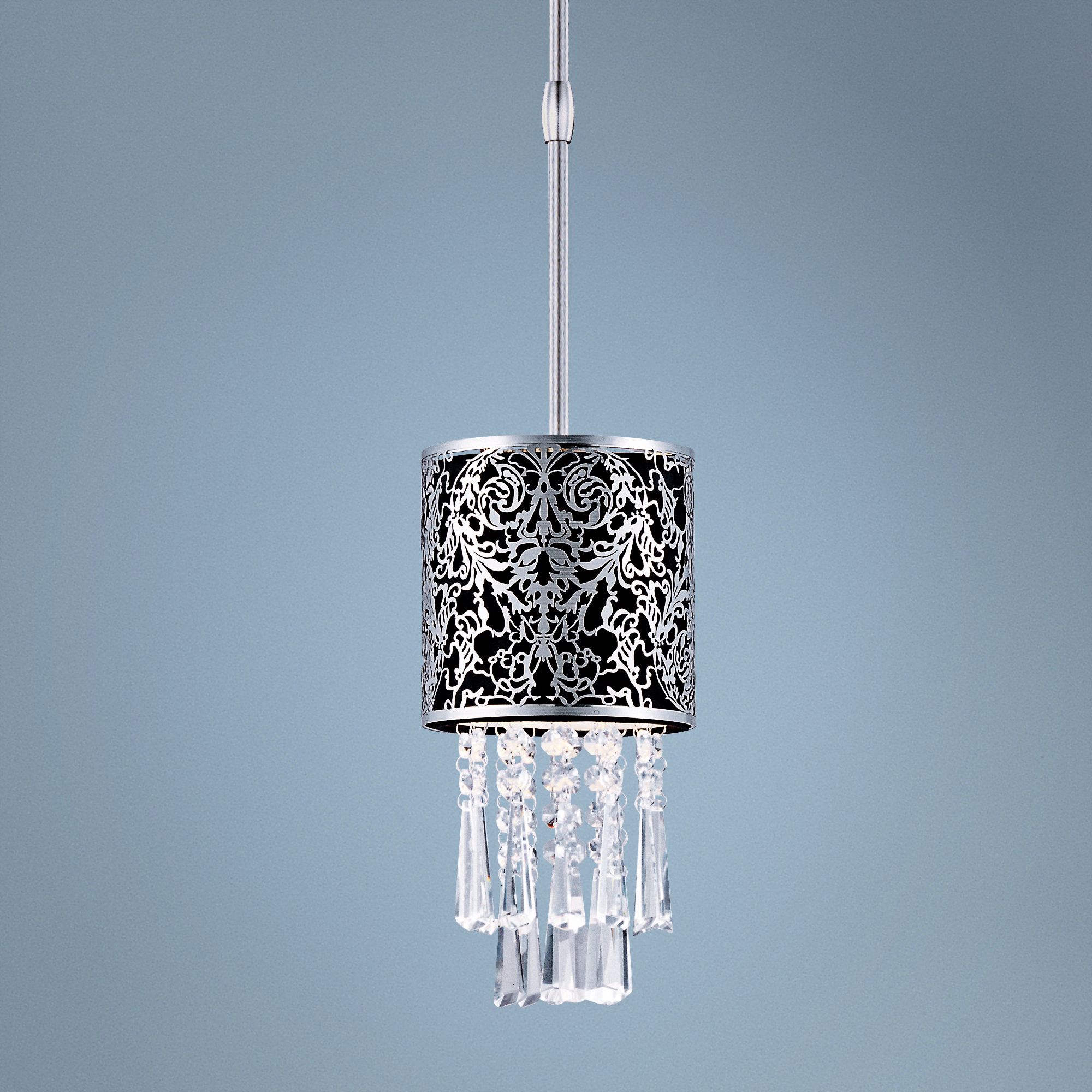 Maxim Rapture 6 1/4" Wide Black and Nickel Mini Pendant