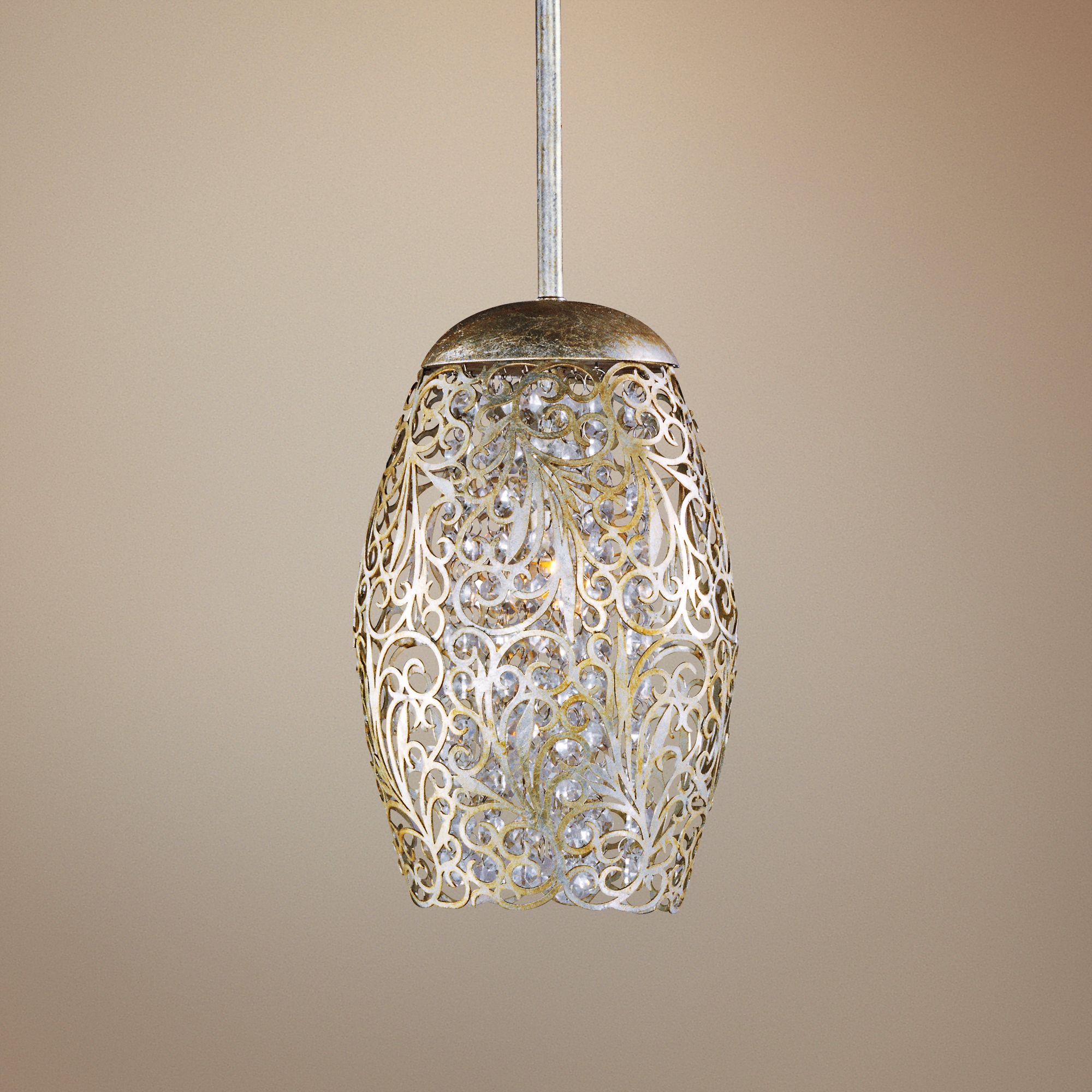 Maxim Arabesque 6 1/2" Wide Golden Silver Mini Pendant