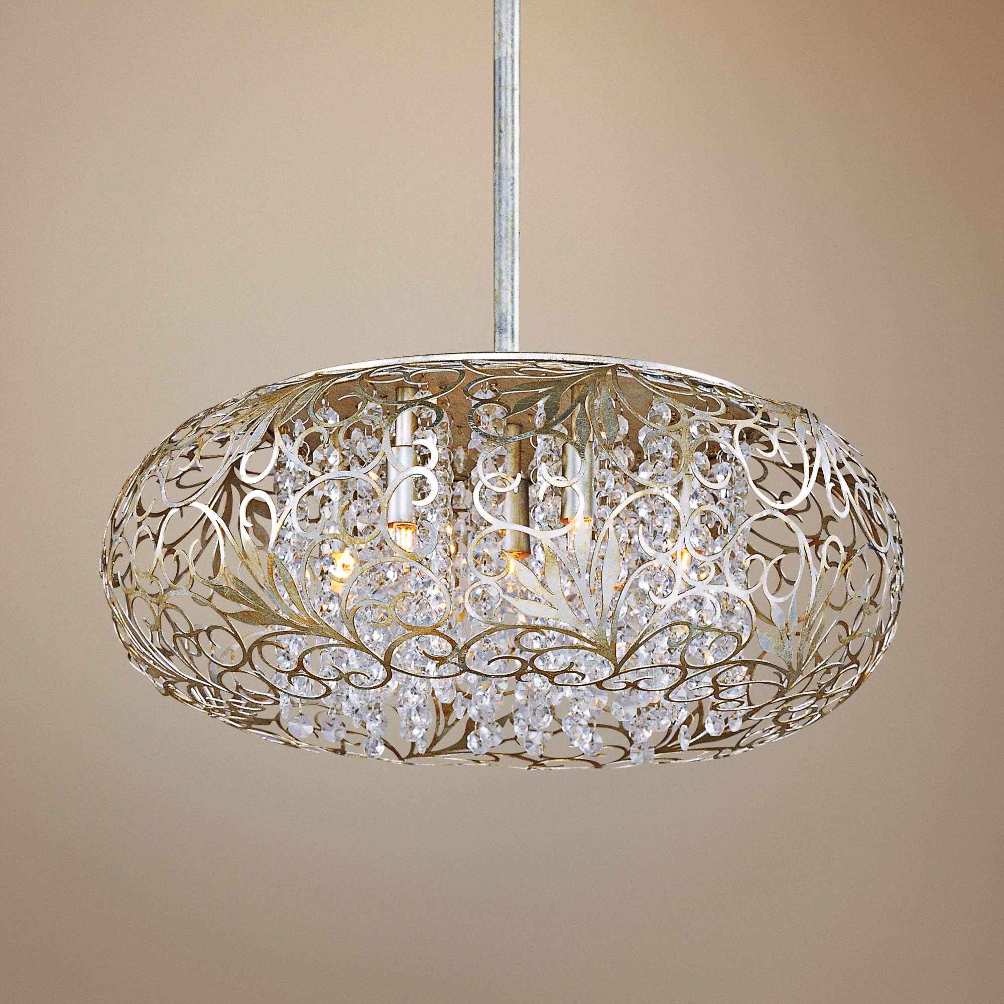 Maxim Arabesque 18" Wide Golden Silver Pendant Light