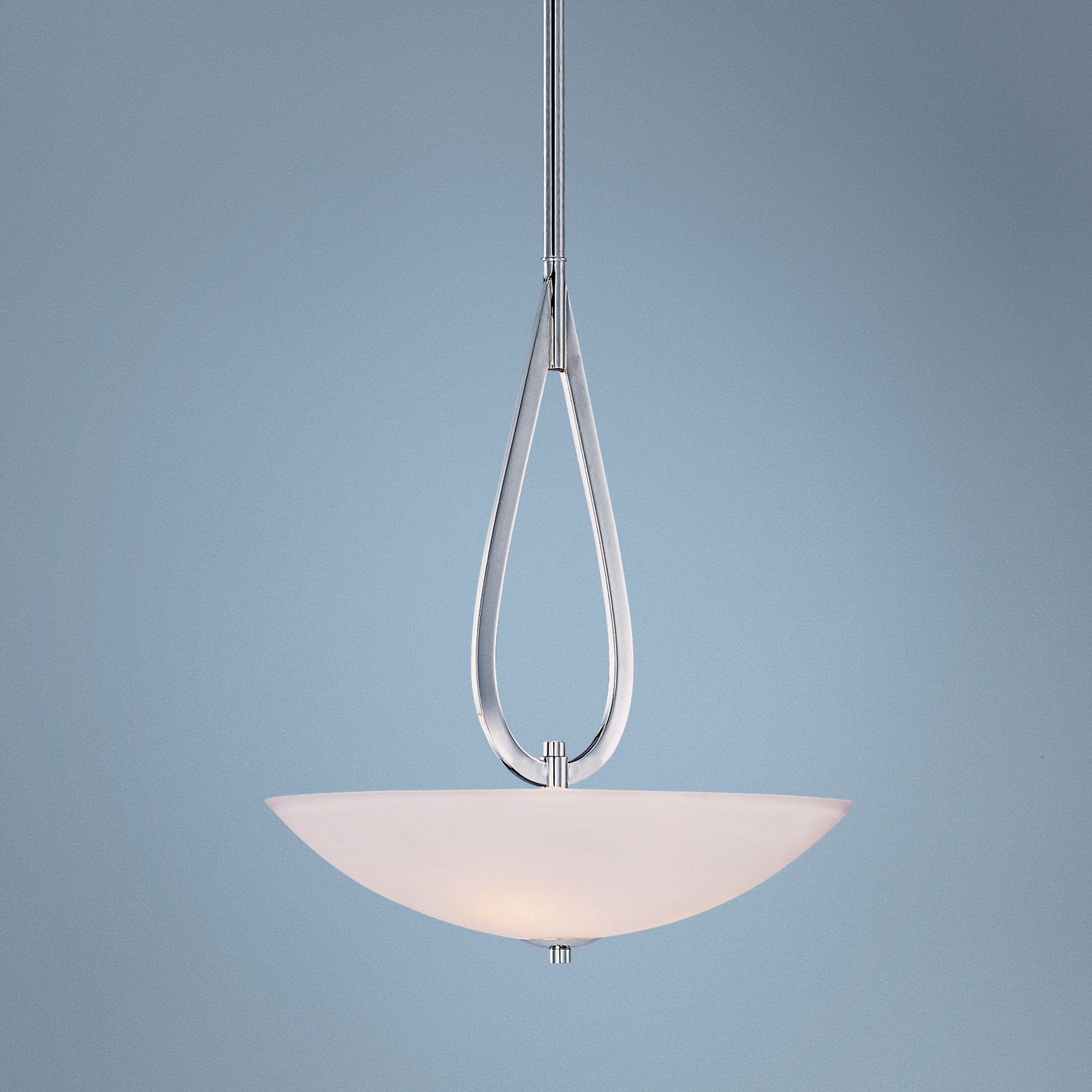 Maxim Elan 20" Wide Invert Bowl Chrome Pendant Light