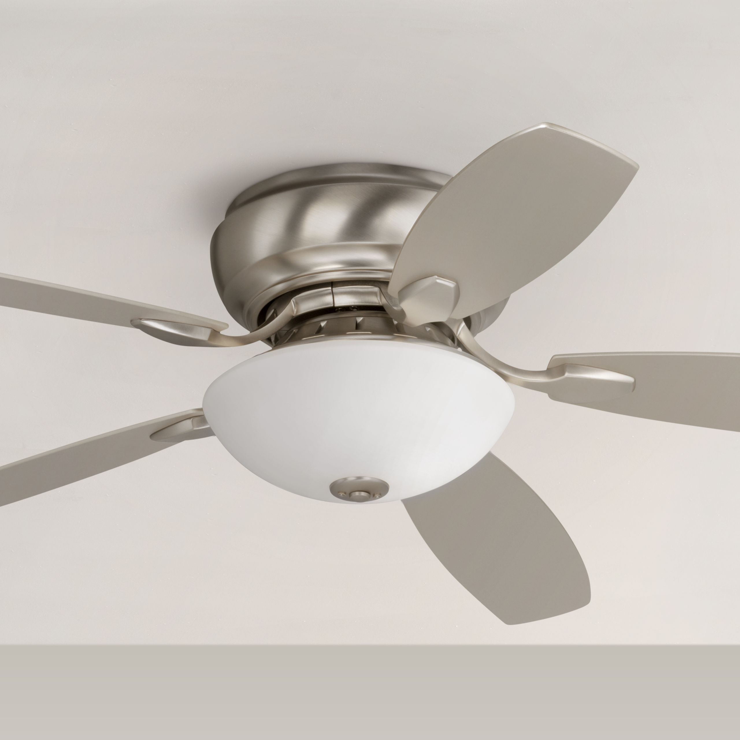 52" Casa Habitat™ Brushed Steel Hugger Ceiling Fan