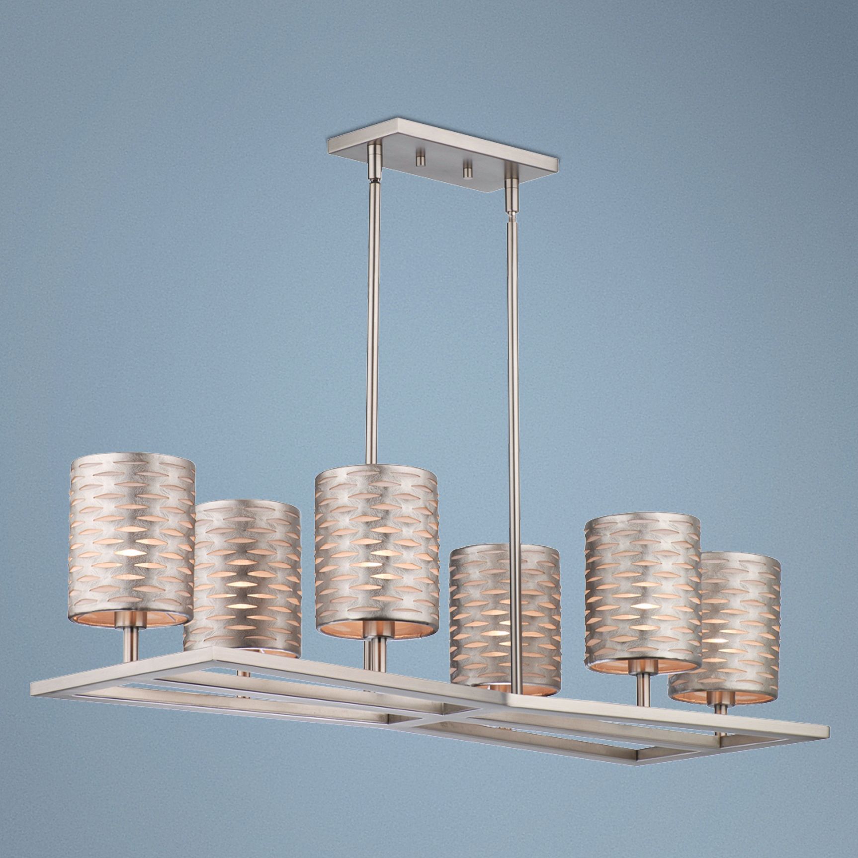 Forecast Cabaret 36 1/2" Wide Satin Nickel Pendant Light